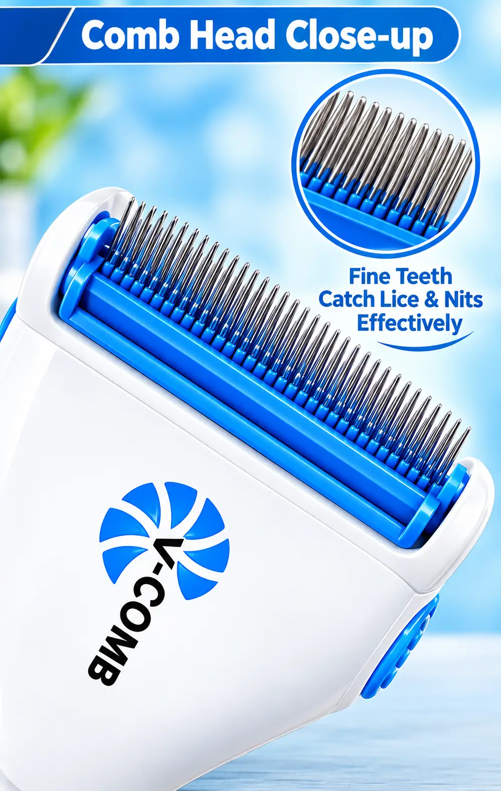LICETEC V-COMB Electric Head Lice & Nit Removal Comb