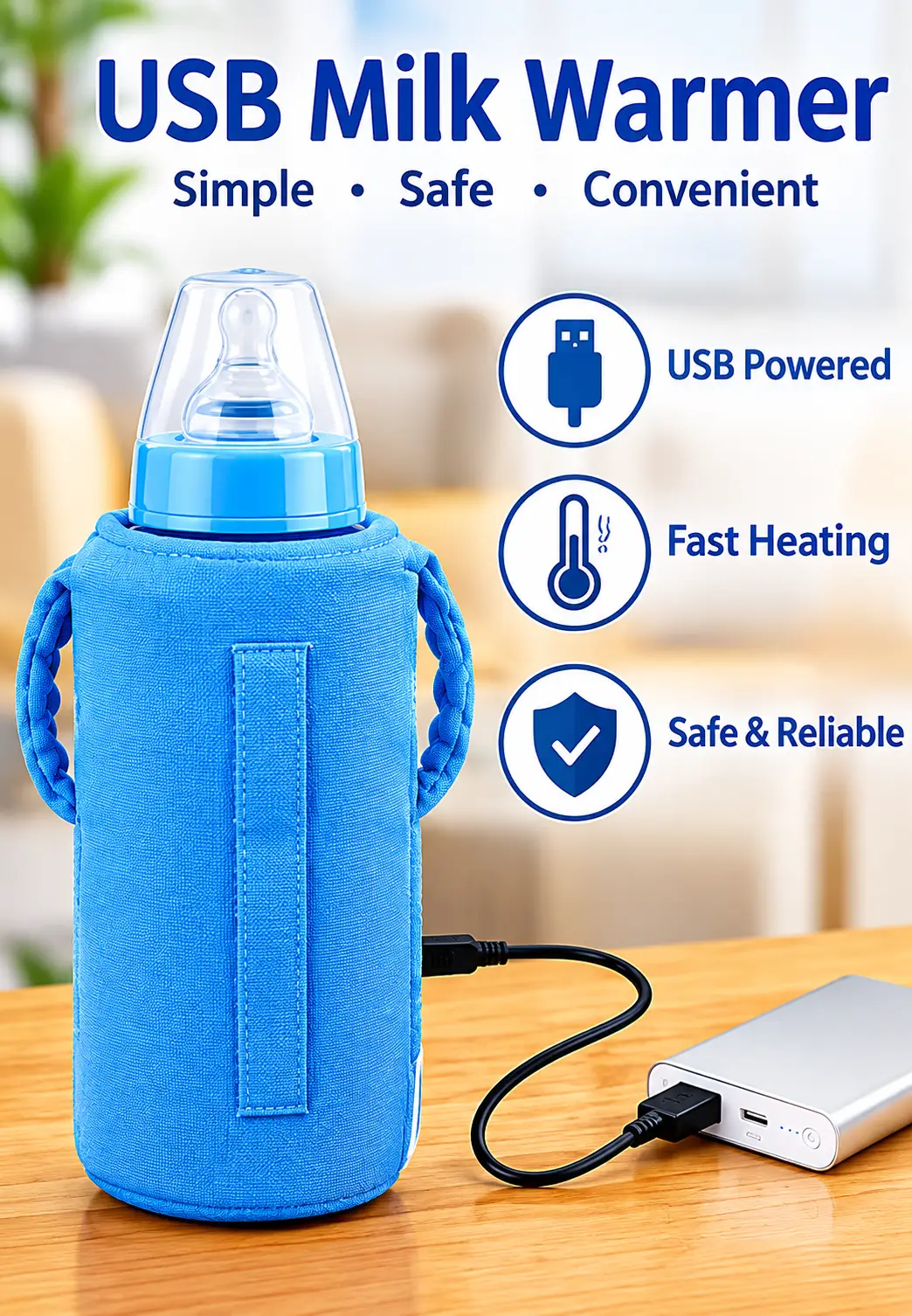 USB Portable Baby Milk Warmer