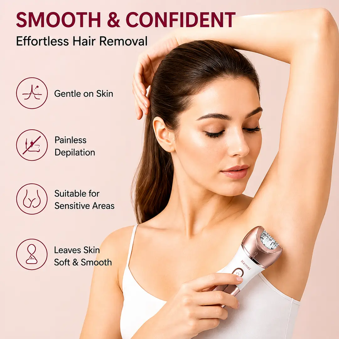 SOKANY SK-17004 6-in-1 Electric Hair Remover & Personal Care Kit – USB Rechargeable