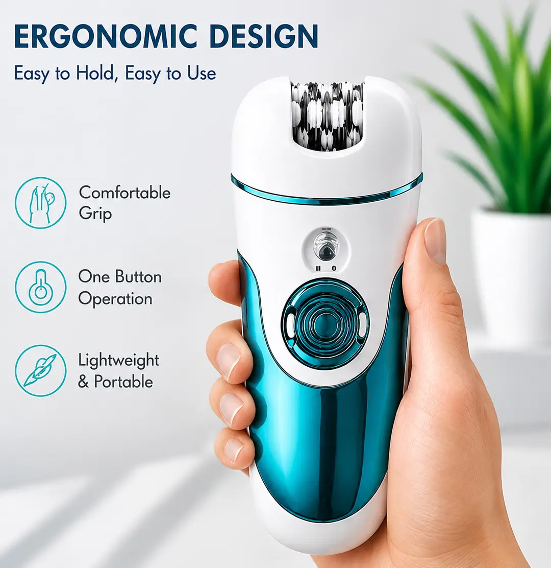 DALING DL-6018 4-in-1 Rechargeable Lady’s Grooming Kit – Electric Hair Remover, Multi-Function Personal Care Trimmer for Women