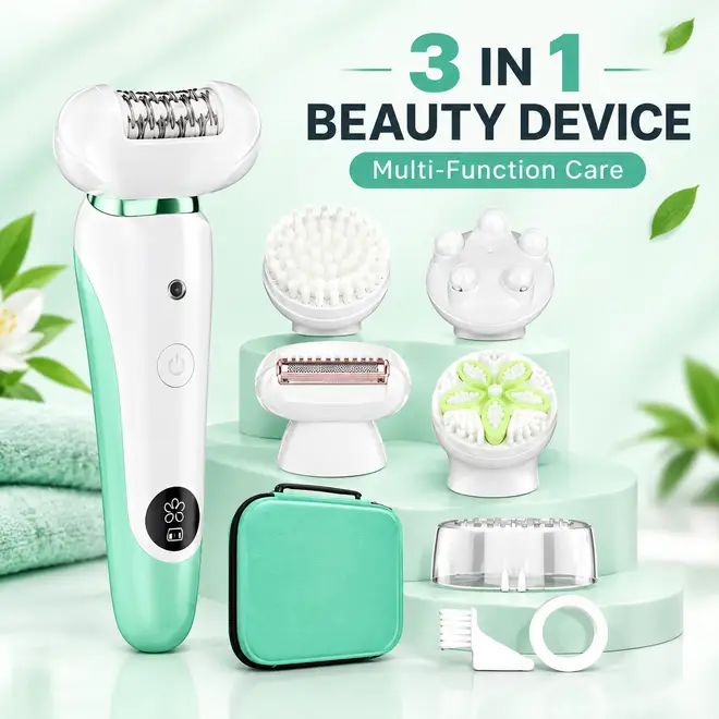 3-in-1 Electric Epilator & Beauty Care Kit for Women