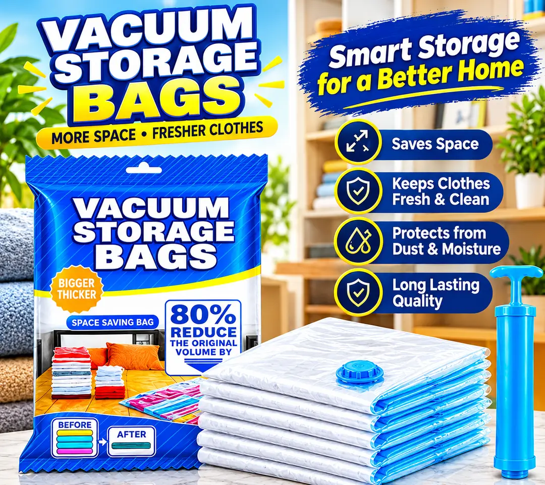 Vacuum Storage Bags with Hand Pump image 2