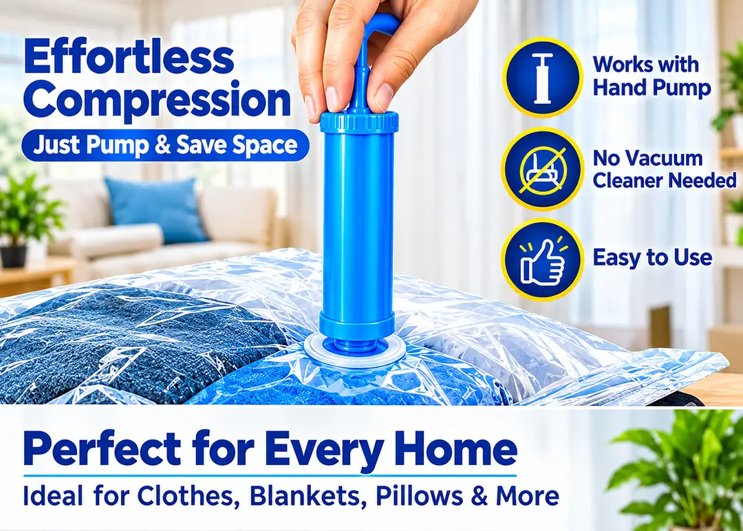 Vacuum Storage Bags with Hand Pump image 4