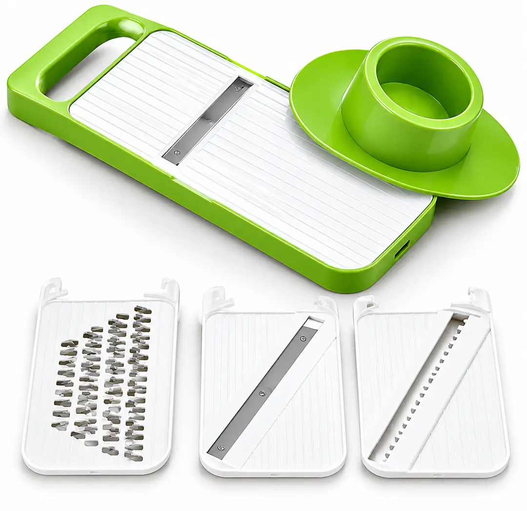 Multifunction Vegetable Slicer & Mandoline Cutter | 4-in-1 Quick Vegetable Chopper for Cucumber, Carrot, Potato & Onion
