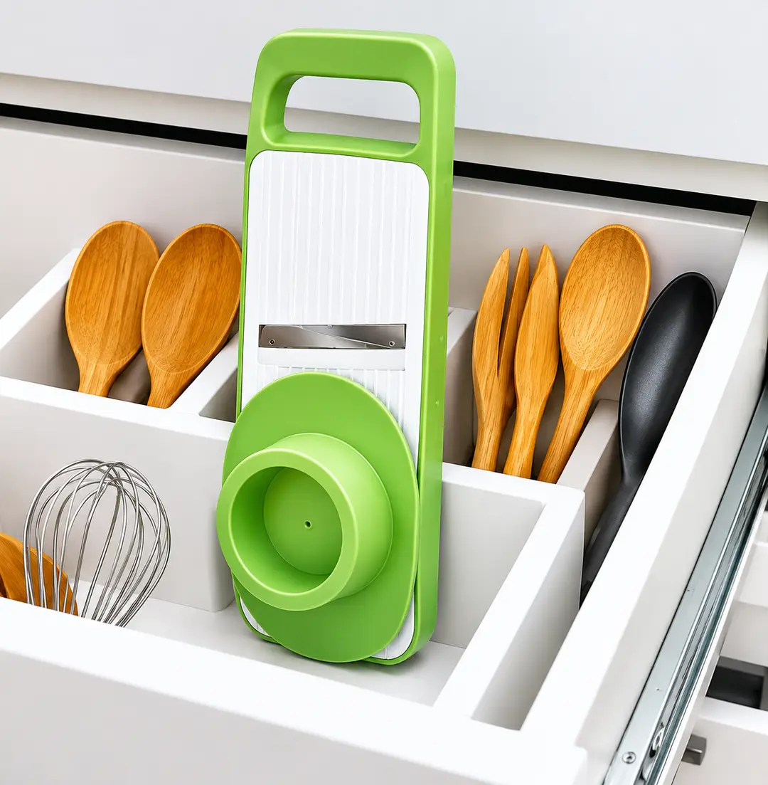 Multifunction Vegetable Slicer & Mandoline Cutter | 4-in-1 Quick Vegetable Chopper for Cucumber, Carrot, Potato & Onion