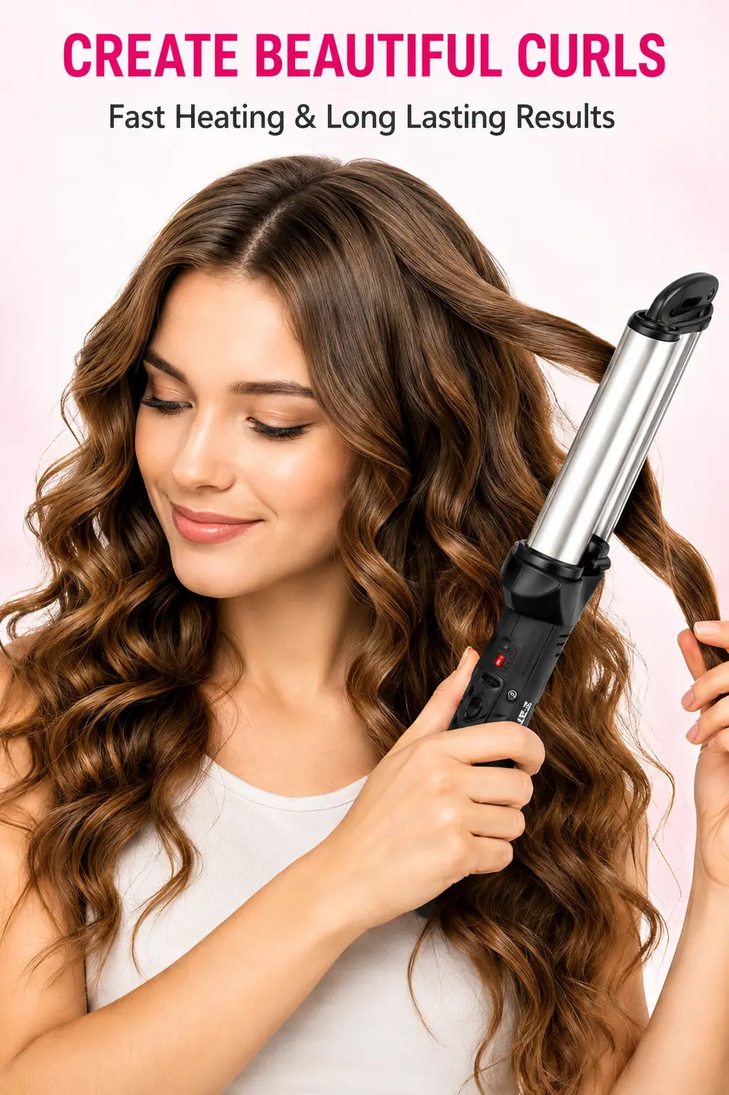 Kemei Professional 3 Barrel Hair Crimper & Curling Iron | Ceramic Hair Waver | Fast Heating Styling Tool