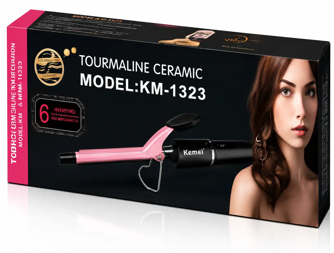 Professional Tourmaline Ceramic Hair Curler – Up to 220°C Fast Heating Curling Iron for Salon-Style Curls