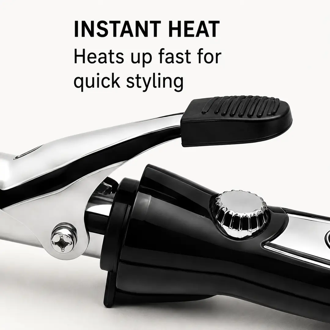 Professional Instant Heat Curling Tong – Hair Styling Curler | 19mm