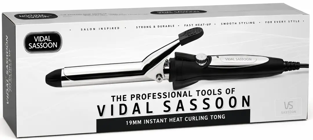 Professional Instant Heat Curling Tong – Hair Styling Curler | 19mm