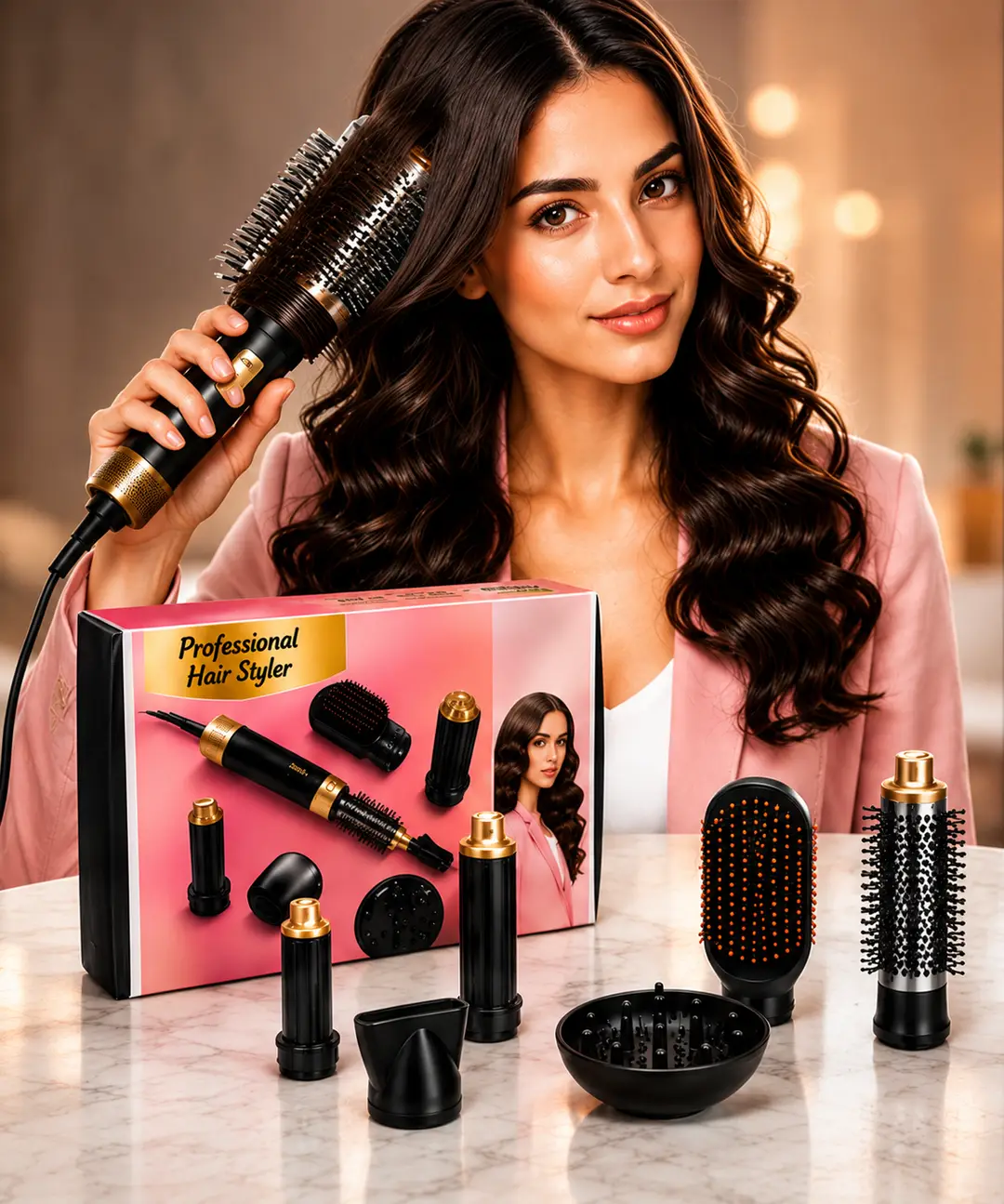 7 In 1 Hair Styler & Hot Air Brush Set