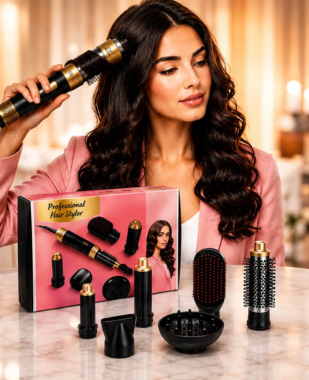 7 In 1 Hair Styler & Hot Air Brush Set