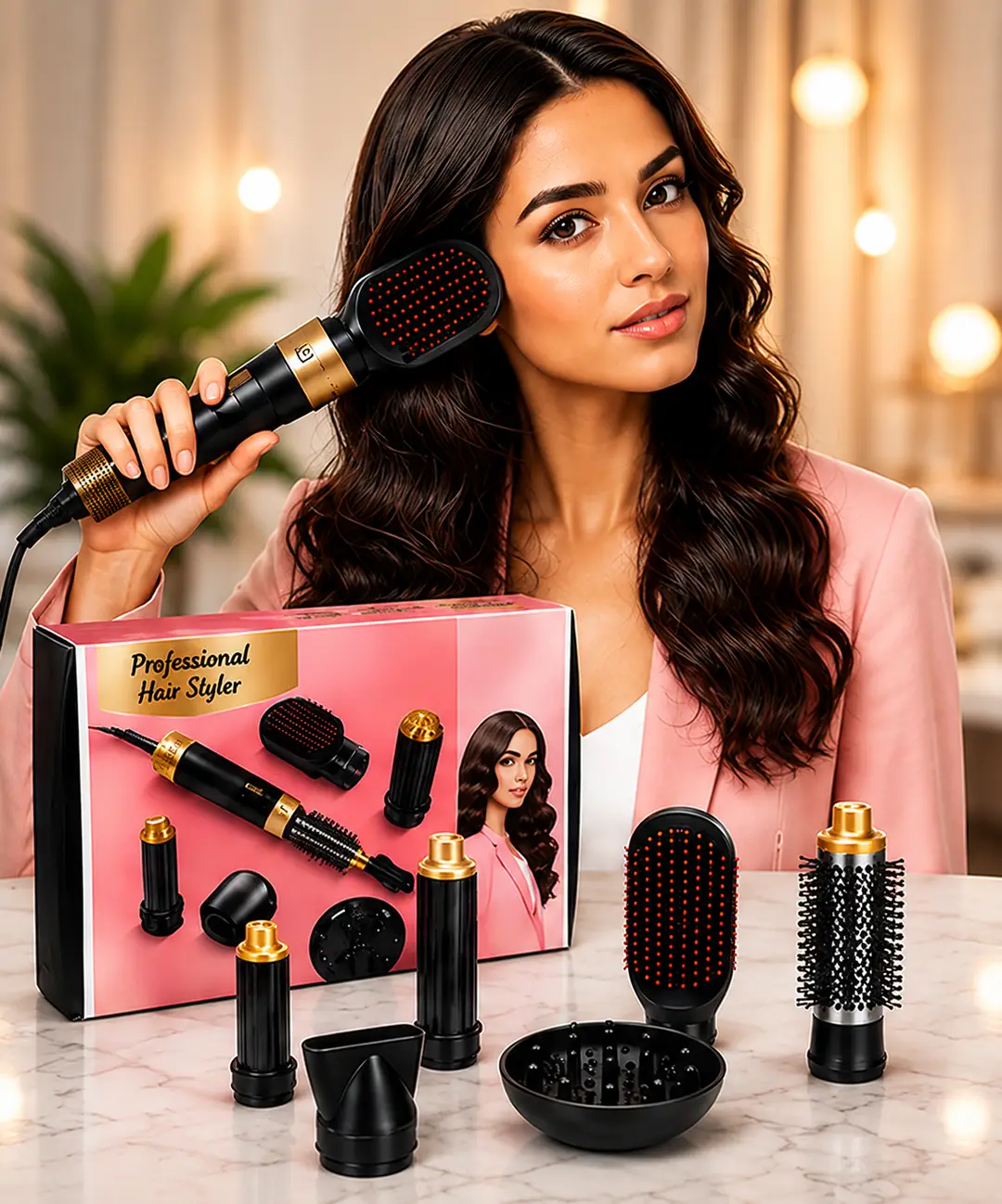 7 In 1 Hair Styler & Hot Air Brush Set