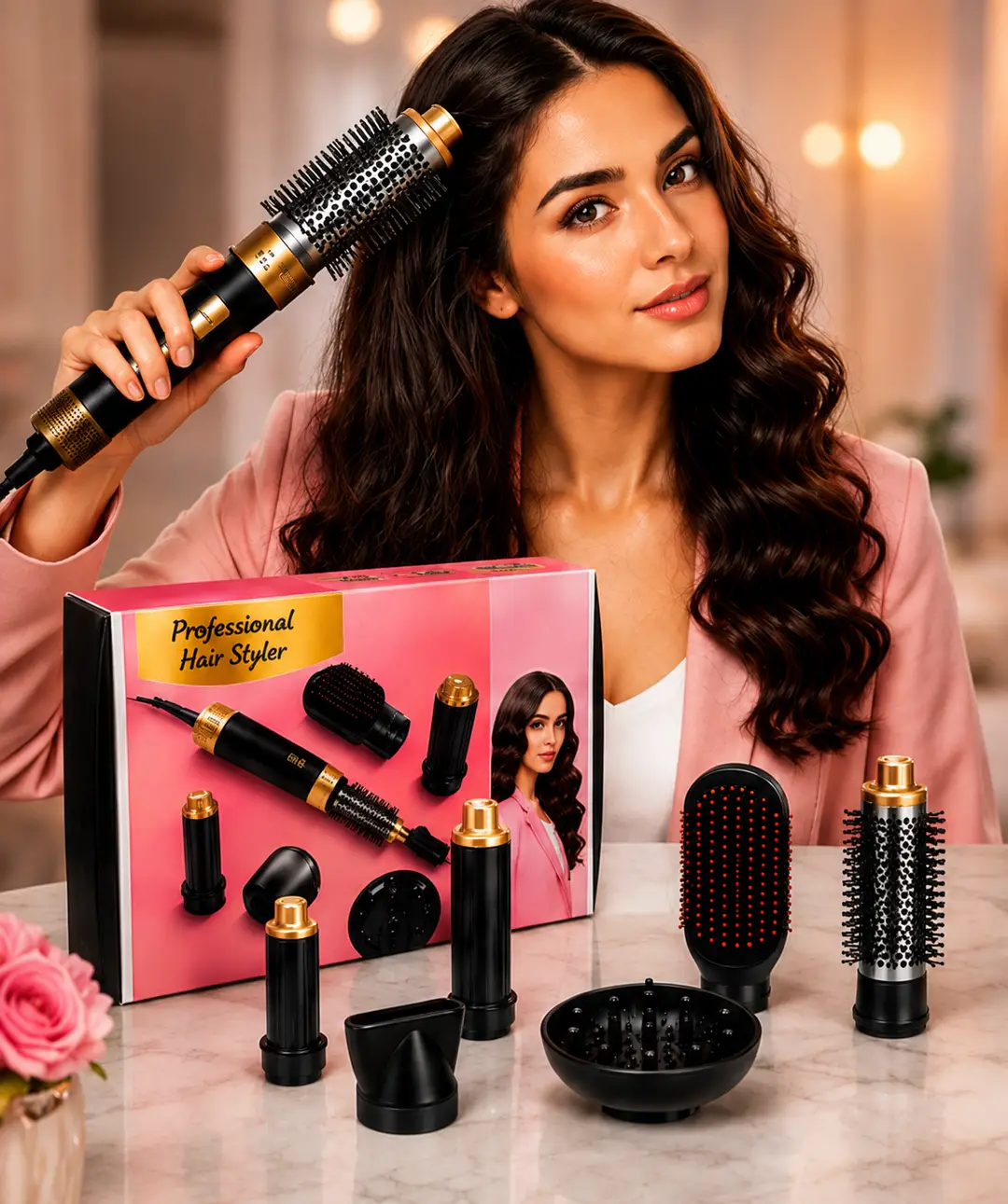 7 In 1 Hair Styler & Hot Air Brush Set