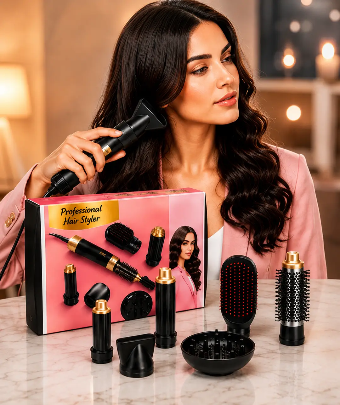 7 In 1 Hair Styler & Hot Air Brush Set