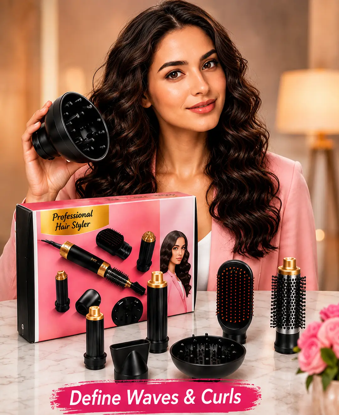 7 In 1 Hair Styler & Hot Air Brush Set