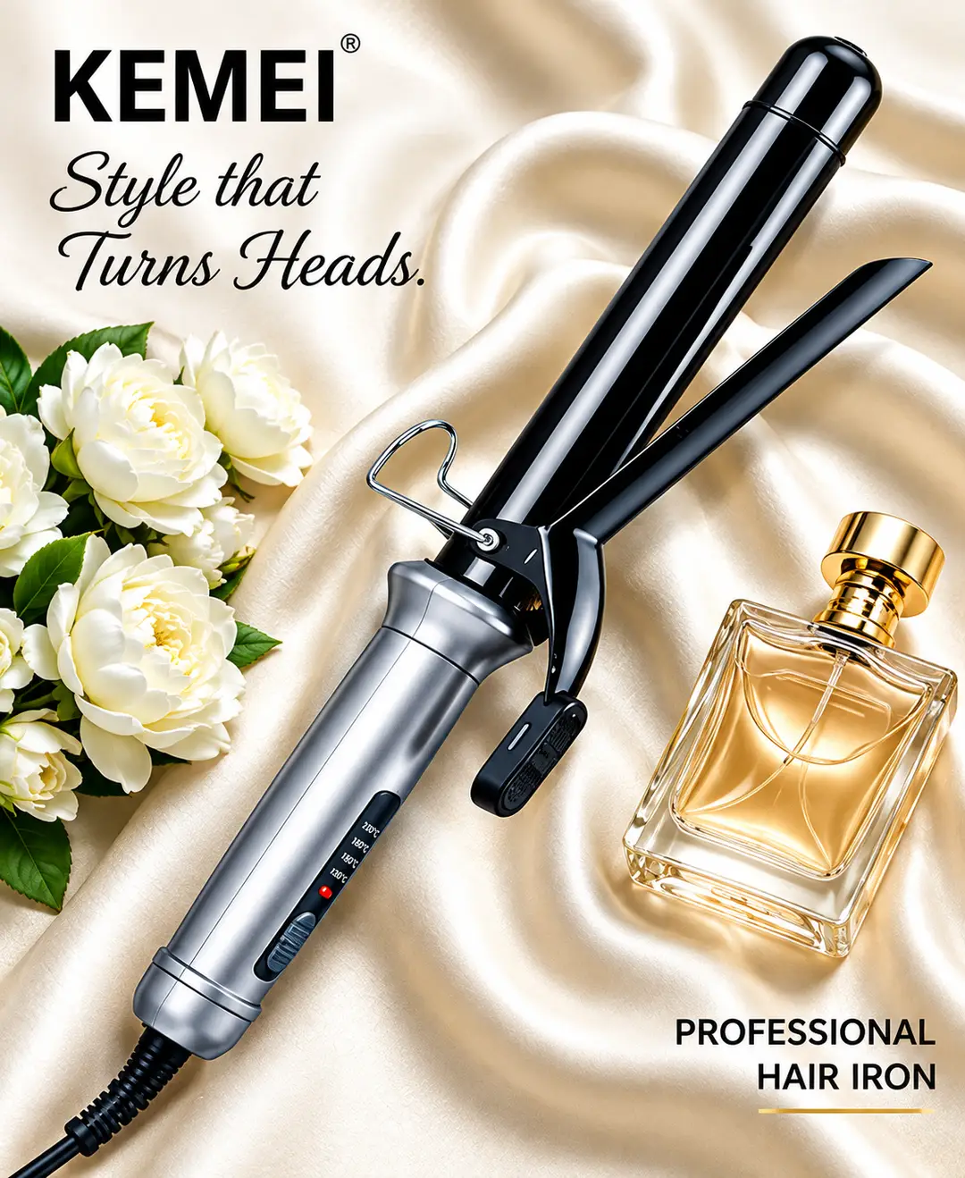 Kemei KM-3024 Professional Hair Iron | Hair Curler