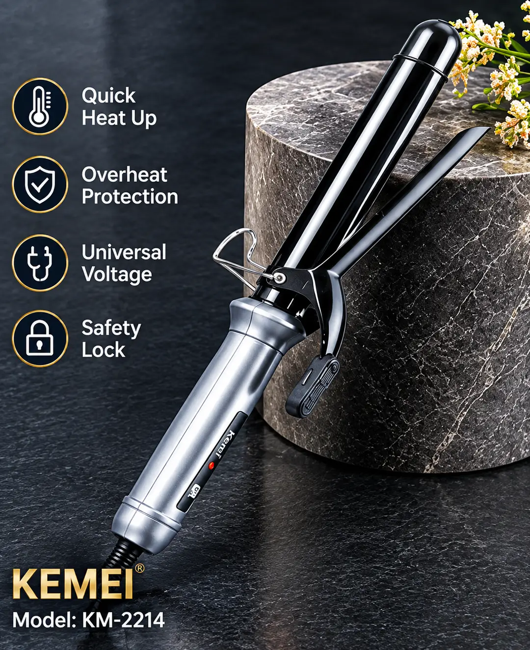 Kemei KM-3024 Professional Hair Iron | Hair Curler
