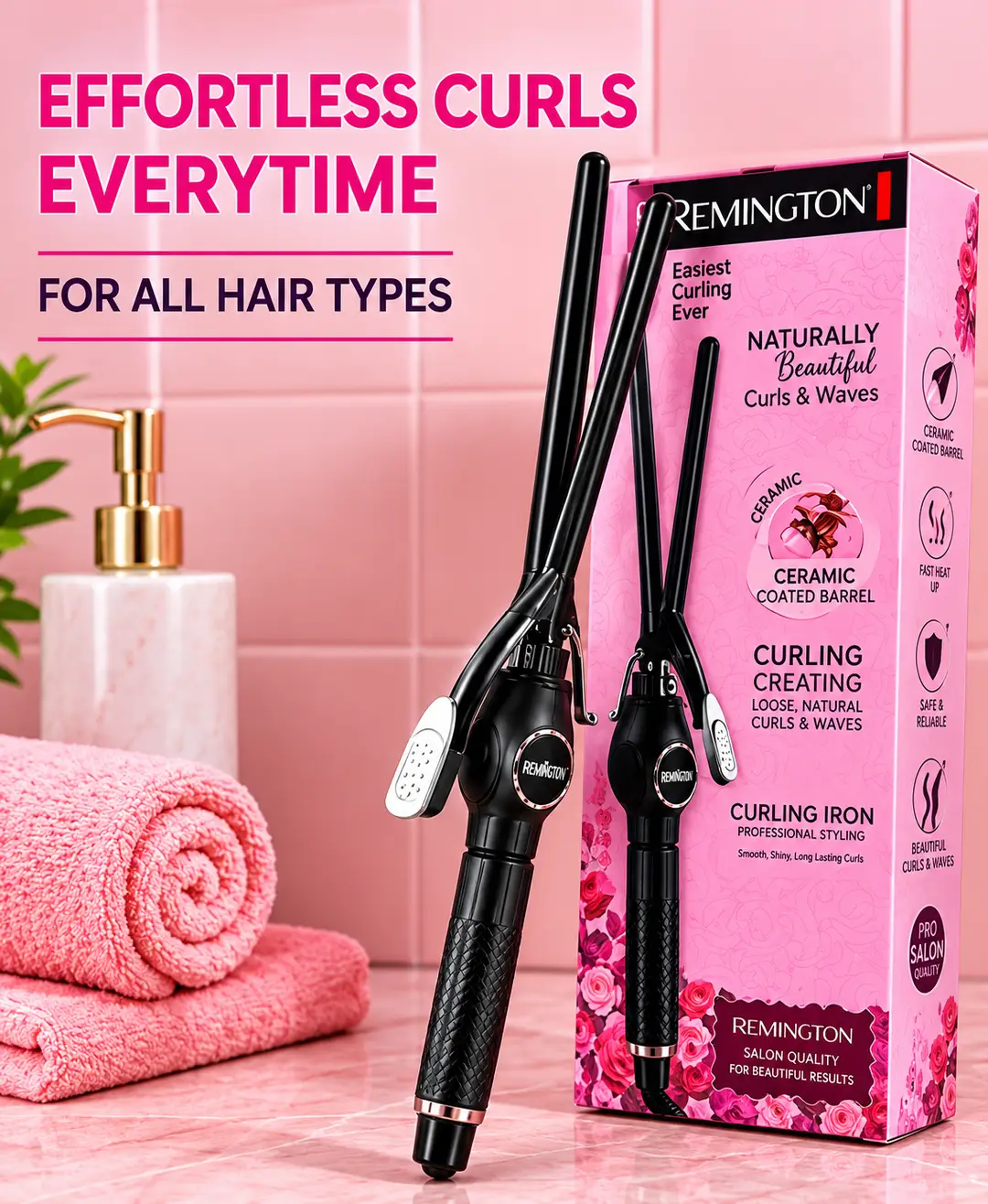 RE-5033 Naturally Curly Hair Curling Wand
