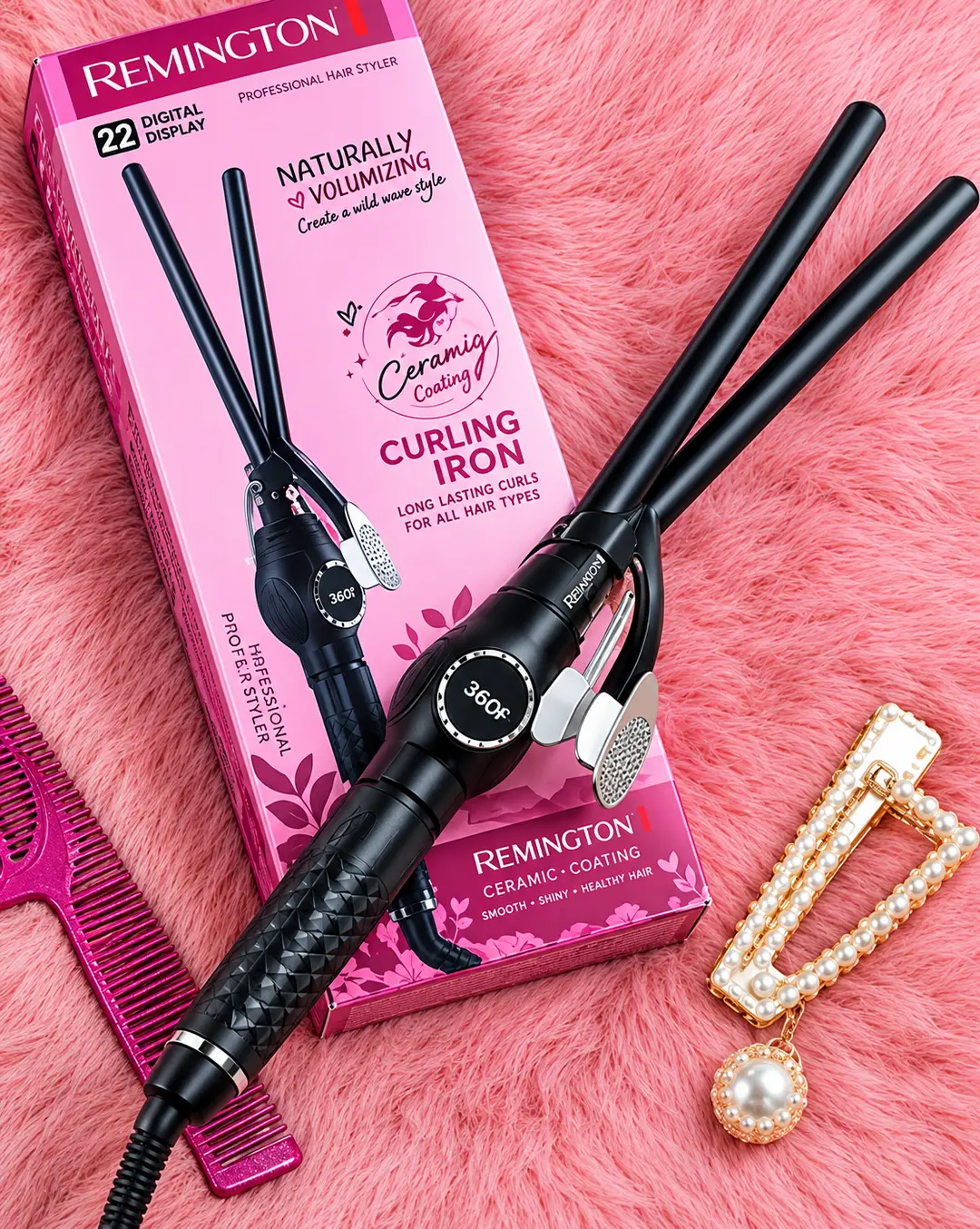RE-5033 Naturally Curly Hair Curling Wand