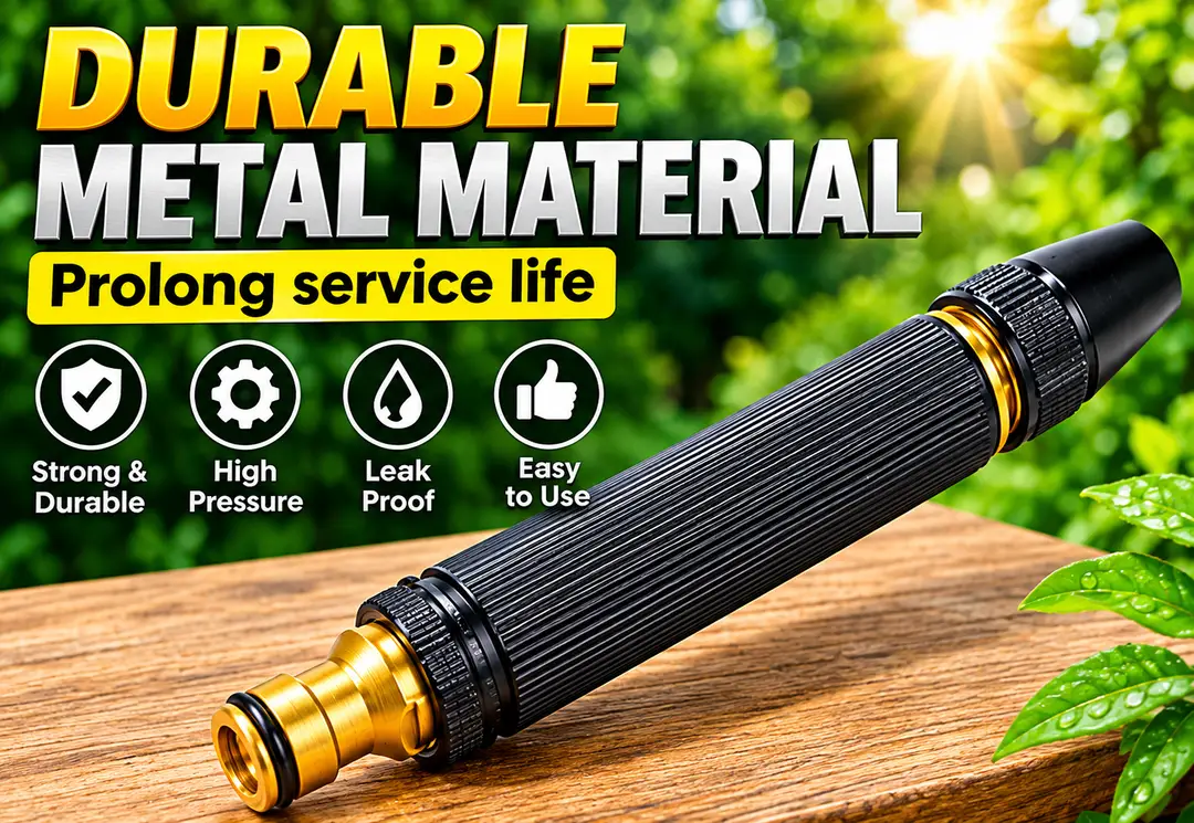 Heavy Duty Metal High Pressure Water Spray Nozzle | Durable Long-Life Cleaning Gun | Multi-Purpose Car Wash, Garden & Outdoor Cleaning Tool