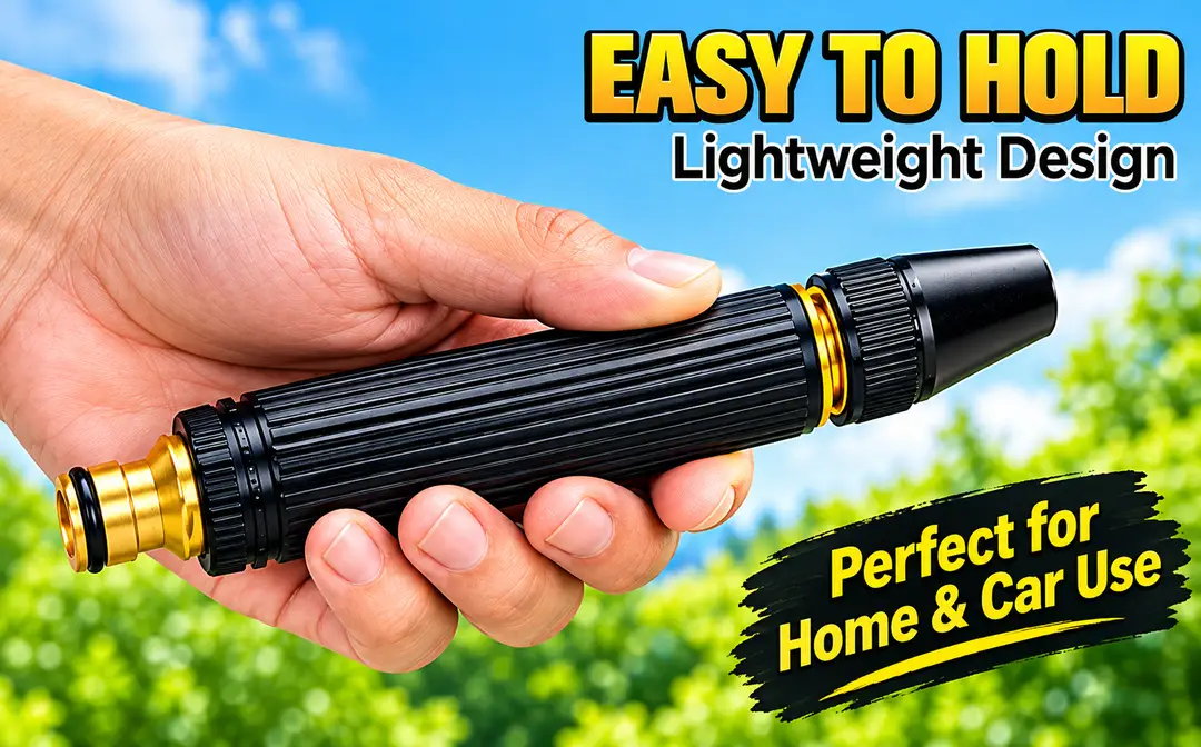 Heavy Duty Metal High Pressure Water Spray Nozzle | Durable Long-Life Cleaning Gun | Multi-Purpose Car Wash, Garden & Outdoor Cleaning Tool