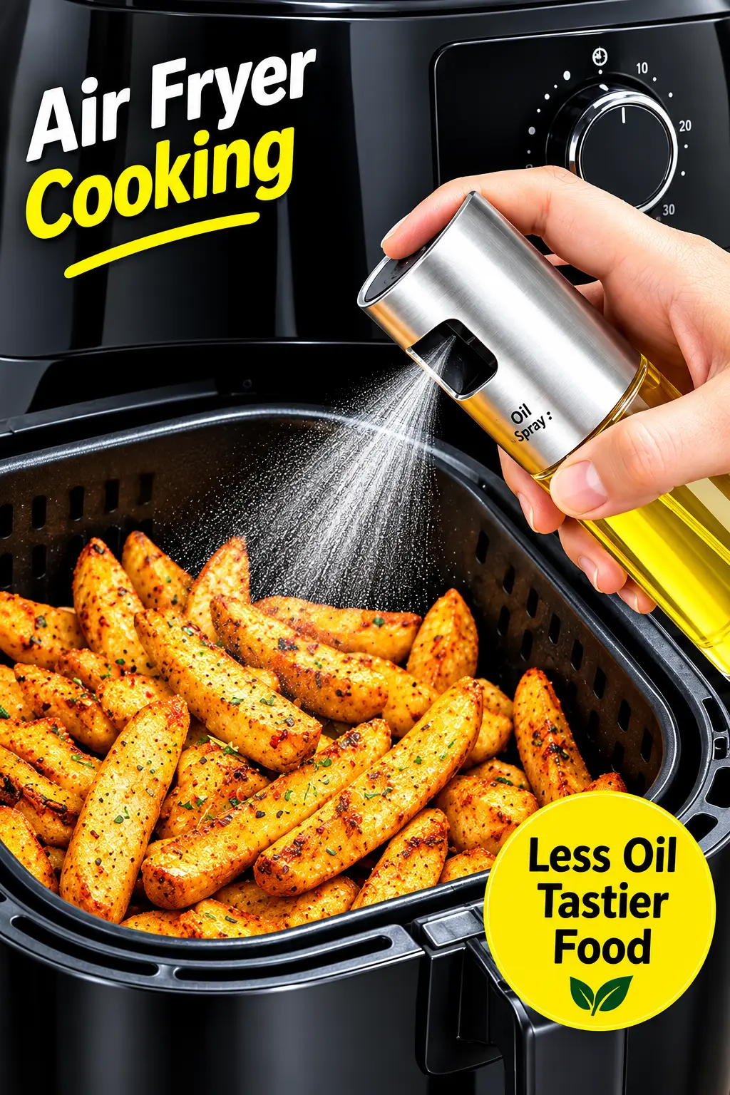 Oil Spray Bottle for Cooking – Refillable Oil Mister Sprayer for Air Fryer, BBQ, Grilling, Baking & Kitchen Use