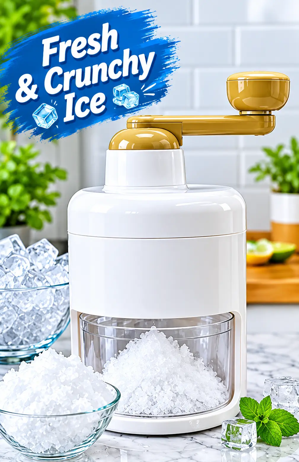 Manual Ice Shaver Machine – Hand Operated Ice Crusher & Shaved Ice Maker for Snow Cones, Cold Drinks, Desserts & Summer Refreshments