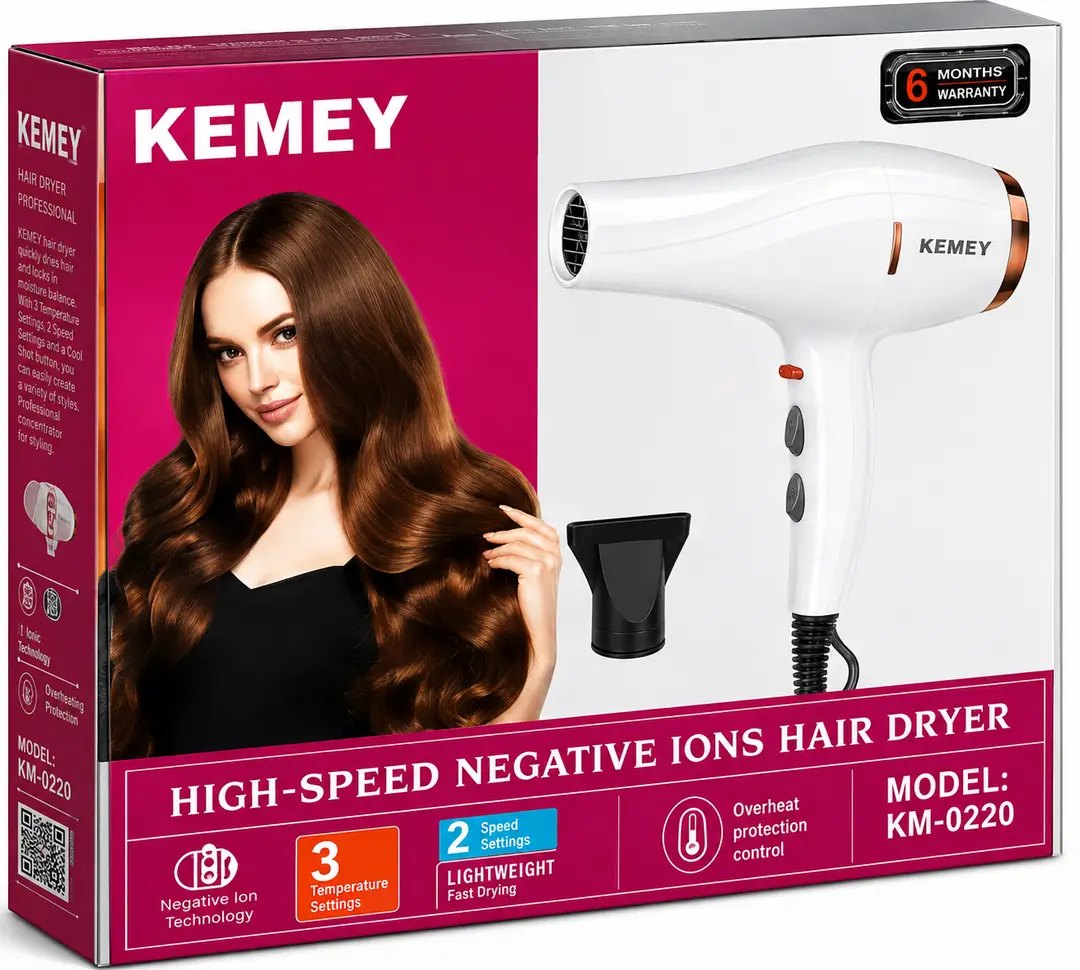Professional 1500W Hair Dryer – Hot & Cold Air, Negative Ion Technology, 3 Speed Settings & Smart Temperature Control ?