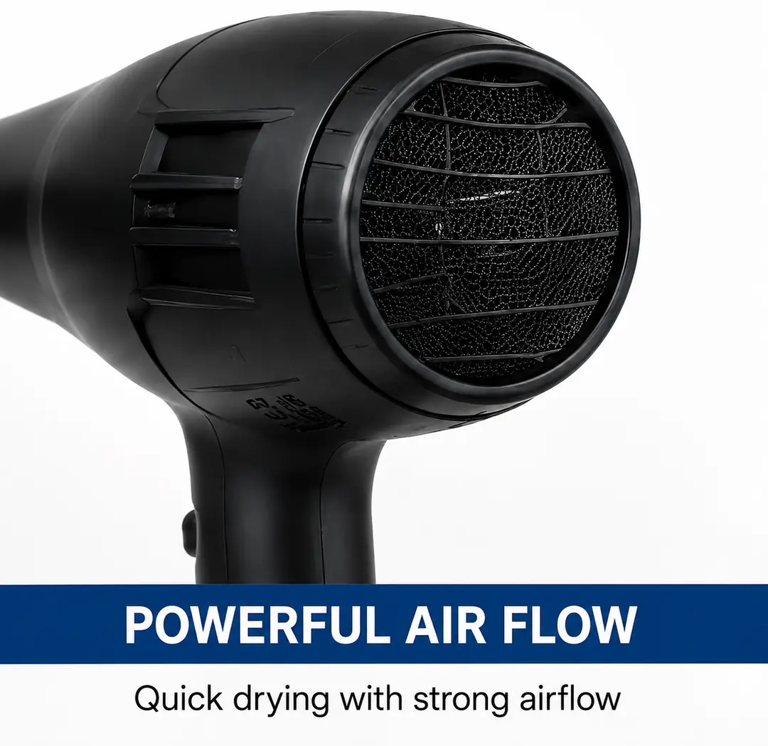 AJWA Professional Hair Dryer 2200W | Powerful Quick-Dry Hair Dryer with Negative Ion Care, Hot & Cold Air & Multi-Gear Settings