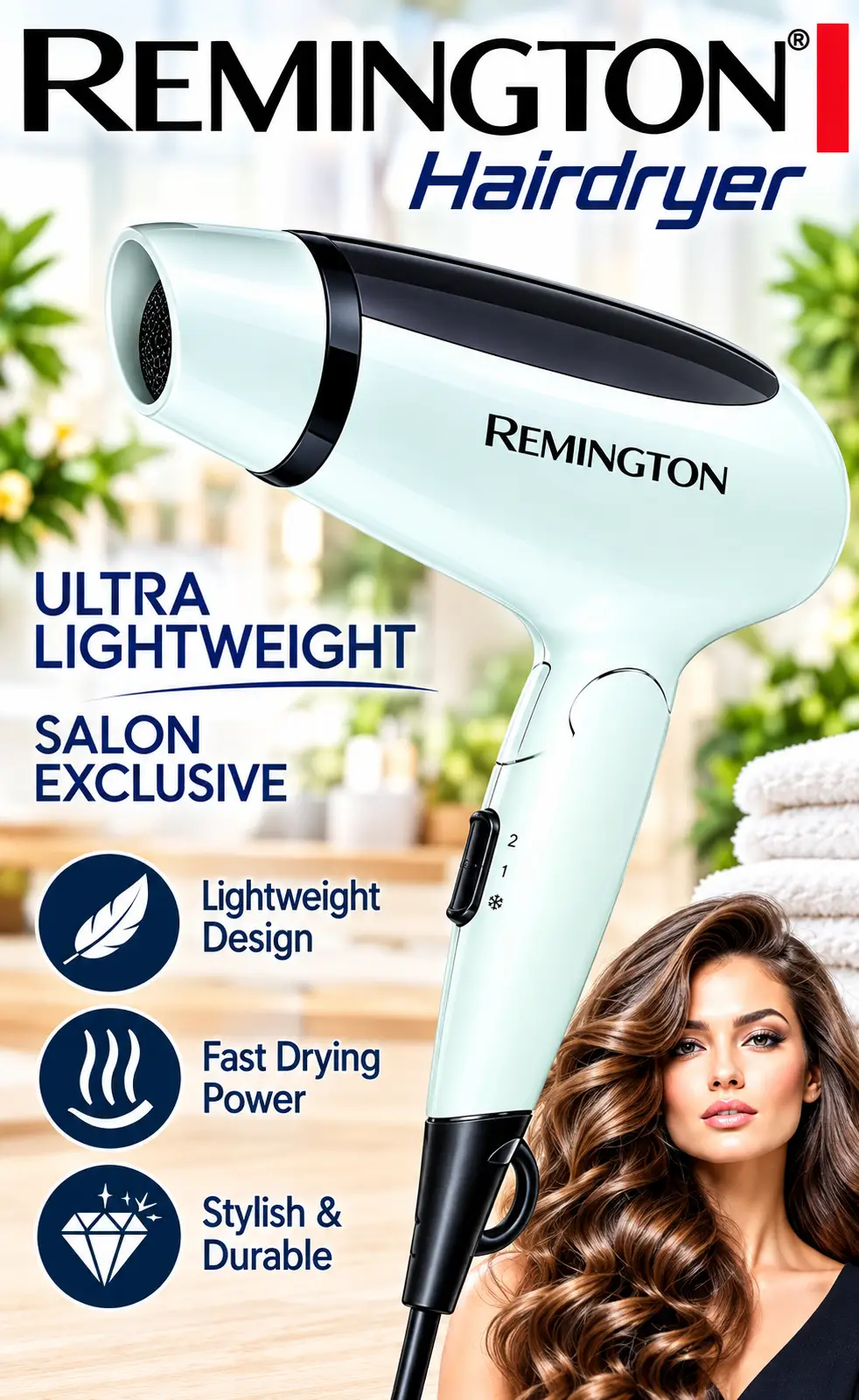 Remington Hairdryer  Professional Salon Style Hair Dryer
