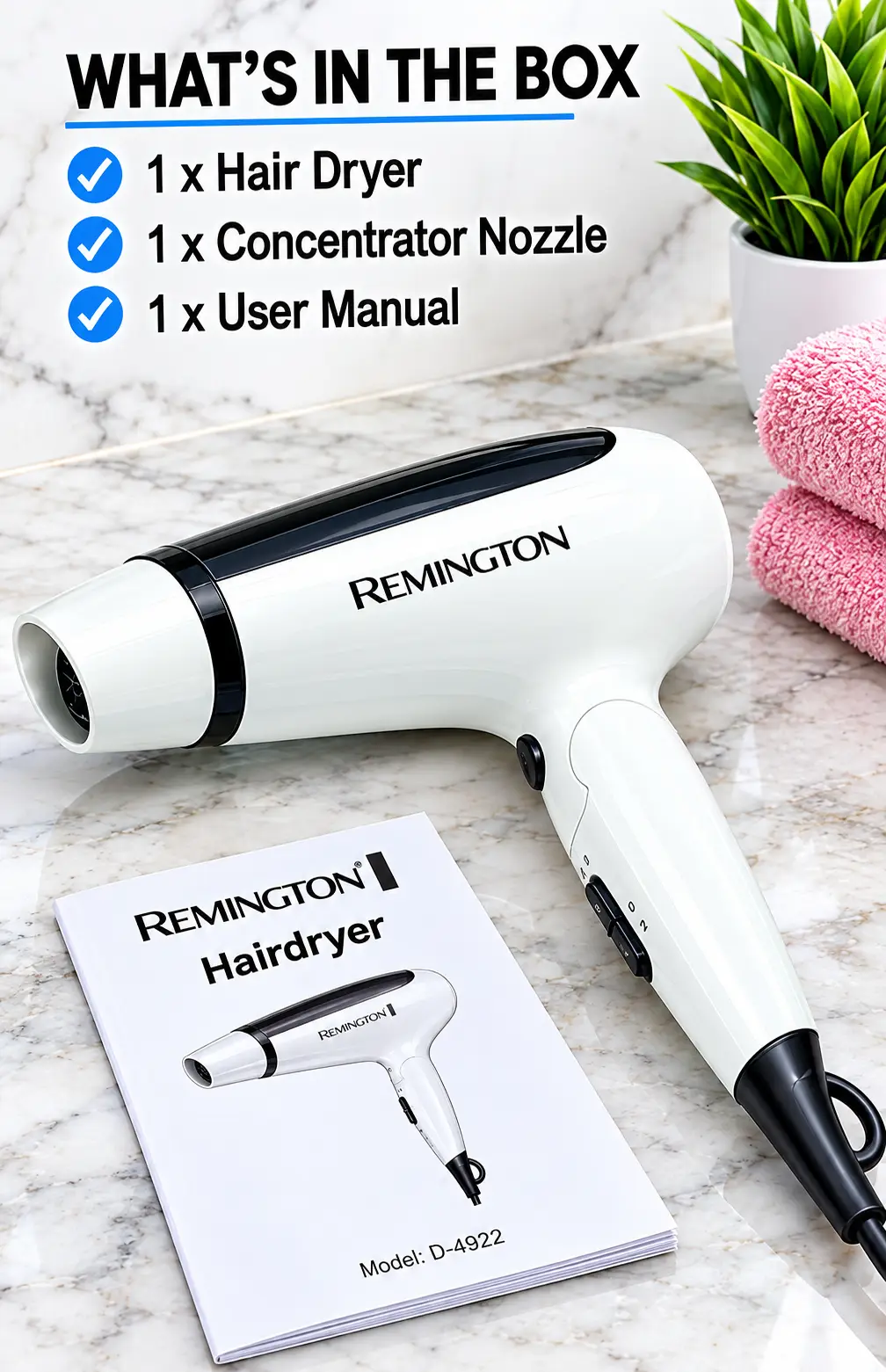 Remington Hairdryer  Professional Salon Style Hair Dryer