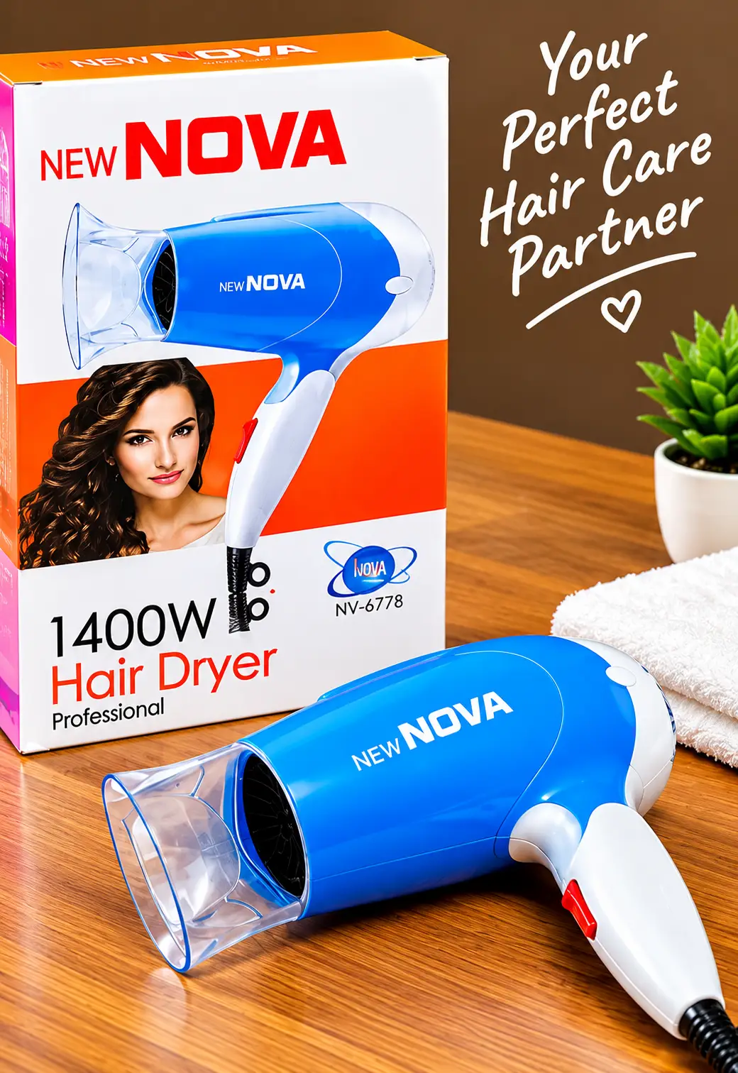 NOVA NV-617B Professional Hair Dryer 1400W