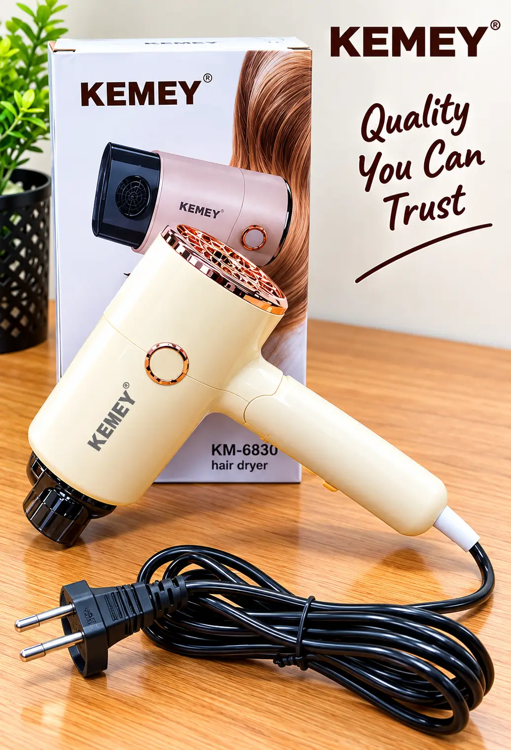 KEMEY KM-6838 Hair Dryer 1000W