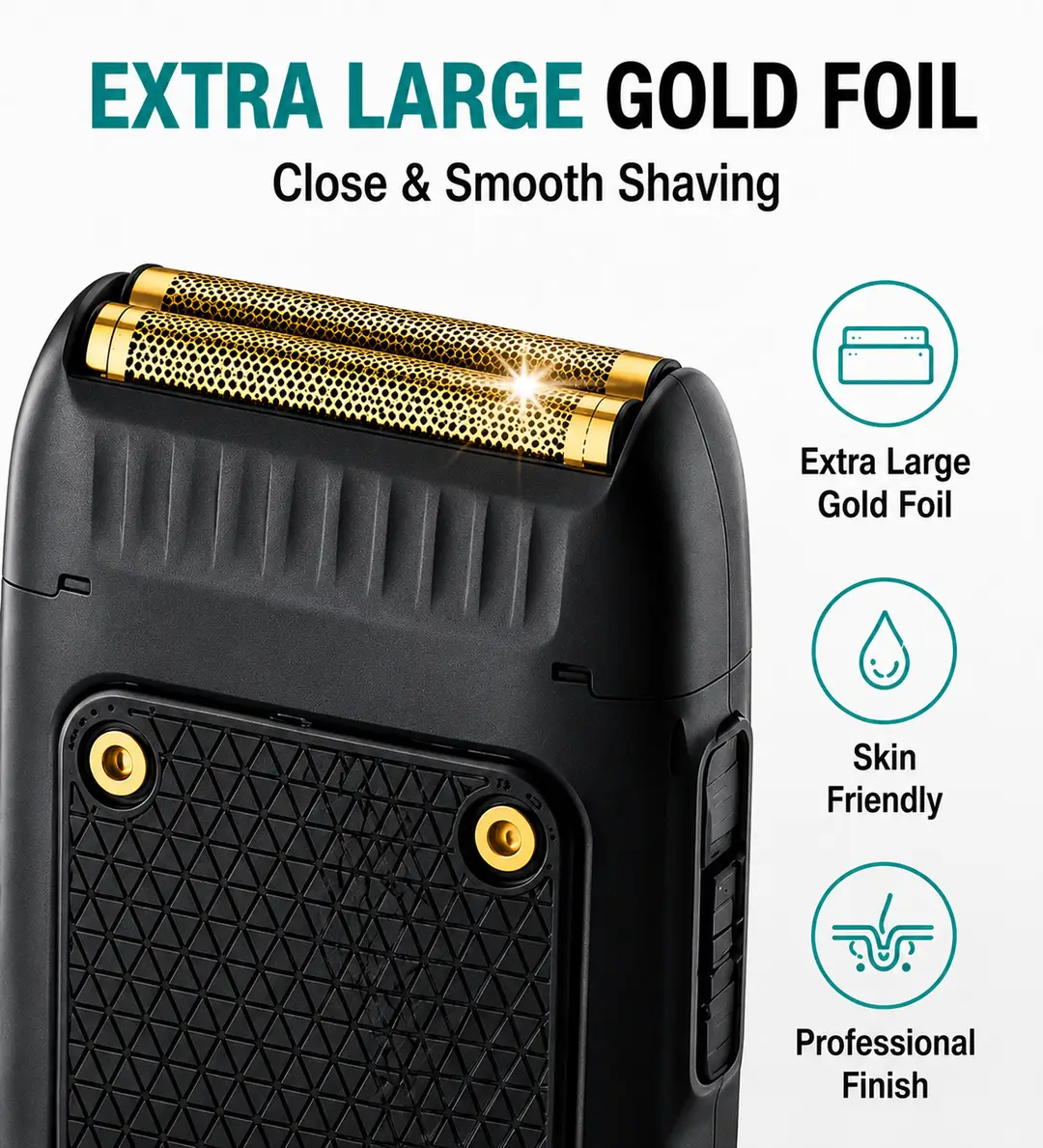 VGR V-353 Professional Men's Foil Shaver | USB Rechargeable Electric Beard Shaver | Gold Foil Trimmer