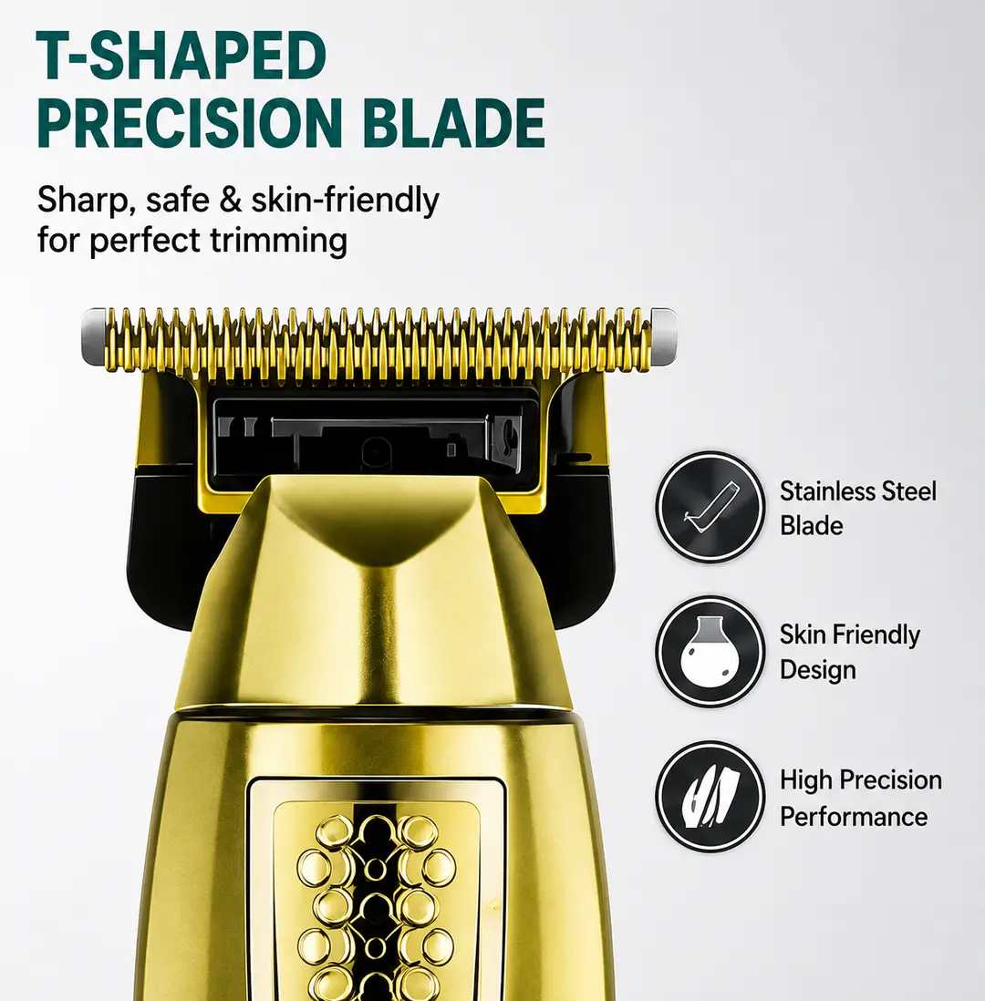 DALING DL-1772 Professional Hair Clipper | Rechargeable T-Blade Trimmer | LED Digital Display | Cordless Beard & Hair Cutting Machine