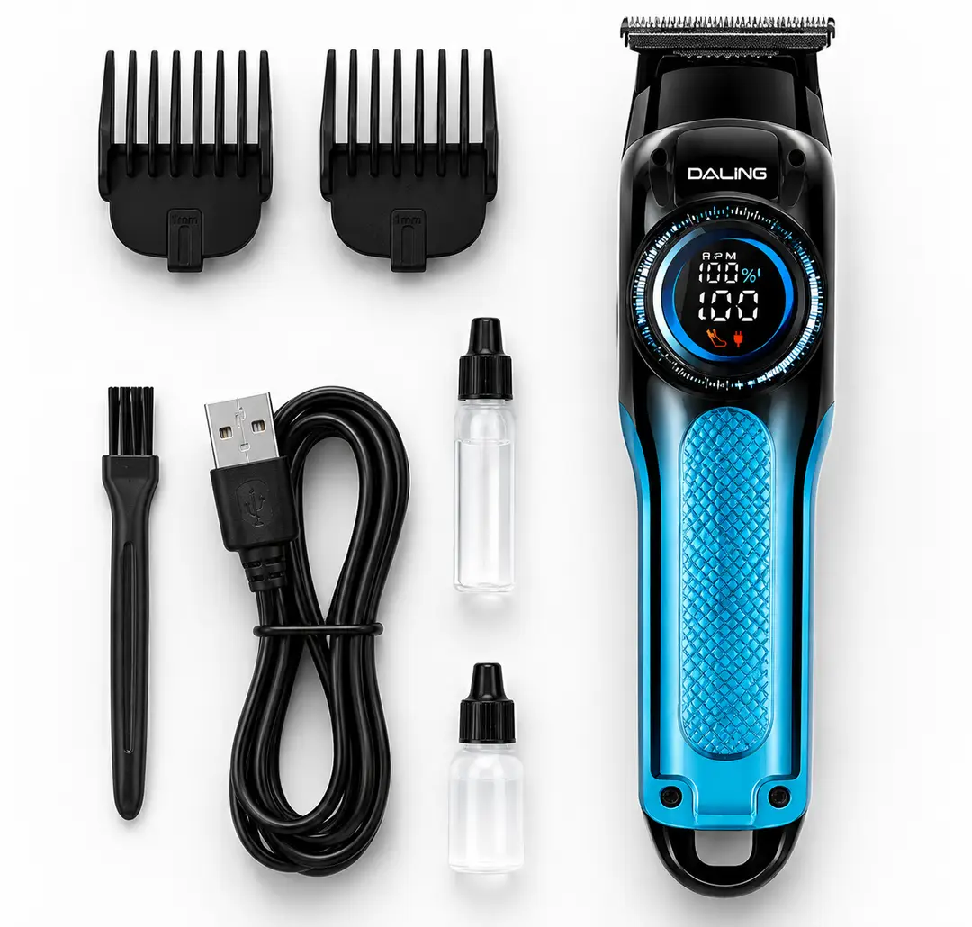 DALING DL-1936 Professional Men's Hair Trimmer | USB Rechargeable | LED Display | Cordless Hair & Beard Clipper