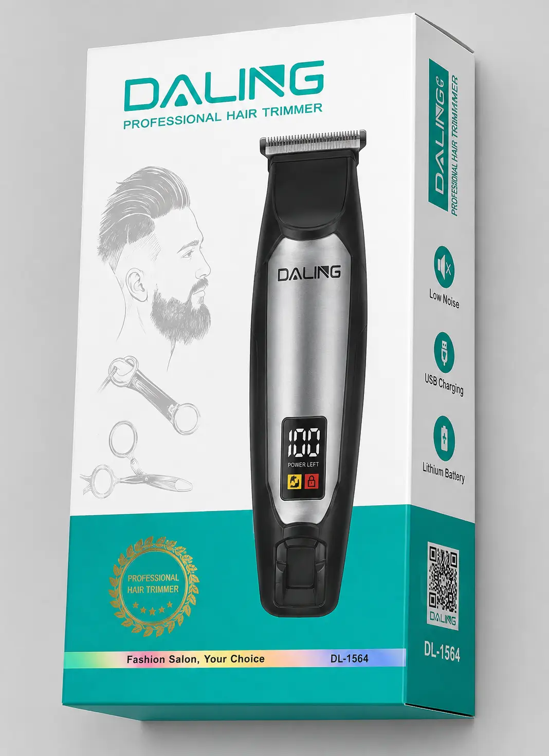 DALING DL-1838 Professional Cordless Hair Trimmer & Beard Clipper with Digital Display
