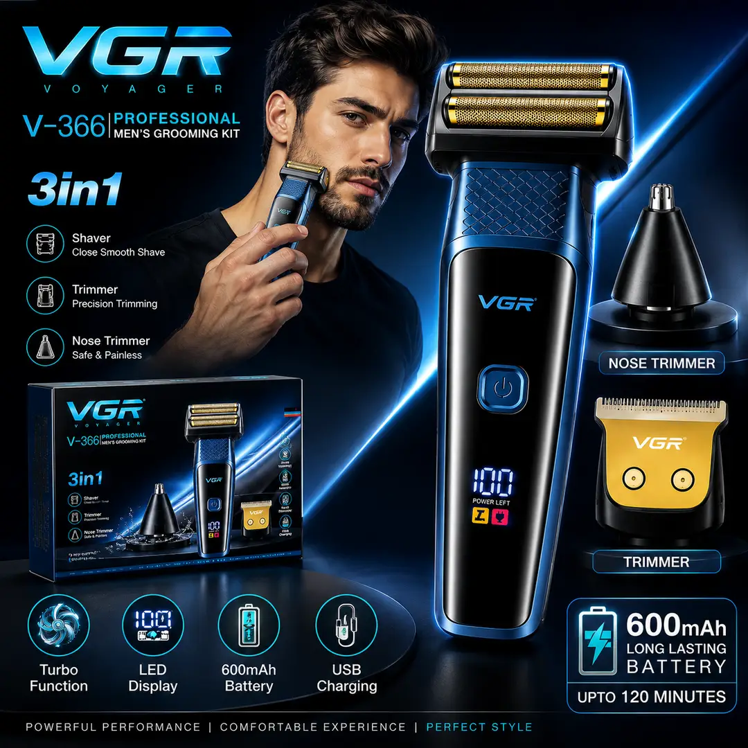 Comfortable Grip and Ergonomics Design Men's Nose & Ear Hair Trimmer 5