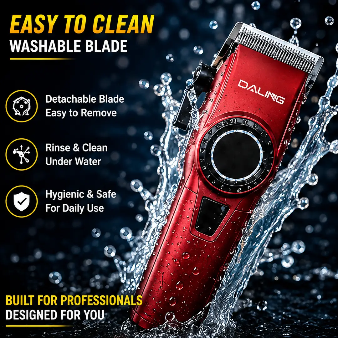 DALING RF-699 Professional Hair Clipper – Premium Rechargeable Cordless Trimmer with LCD Display