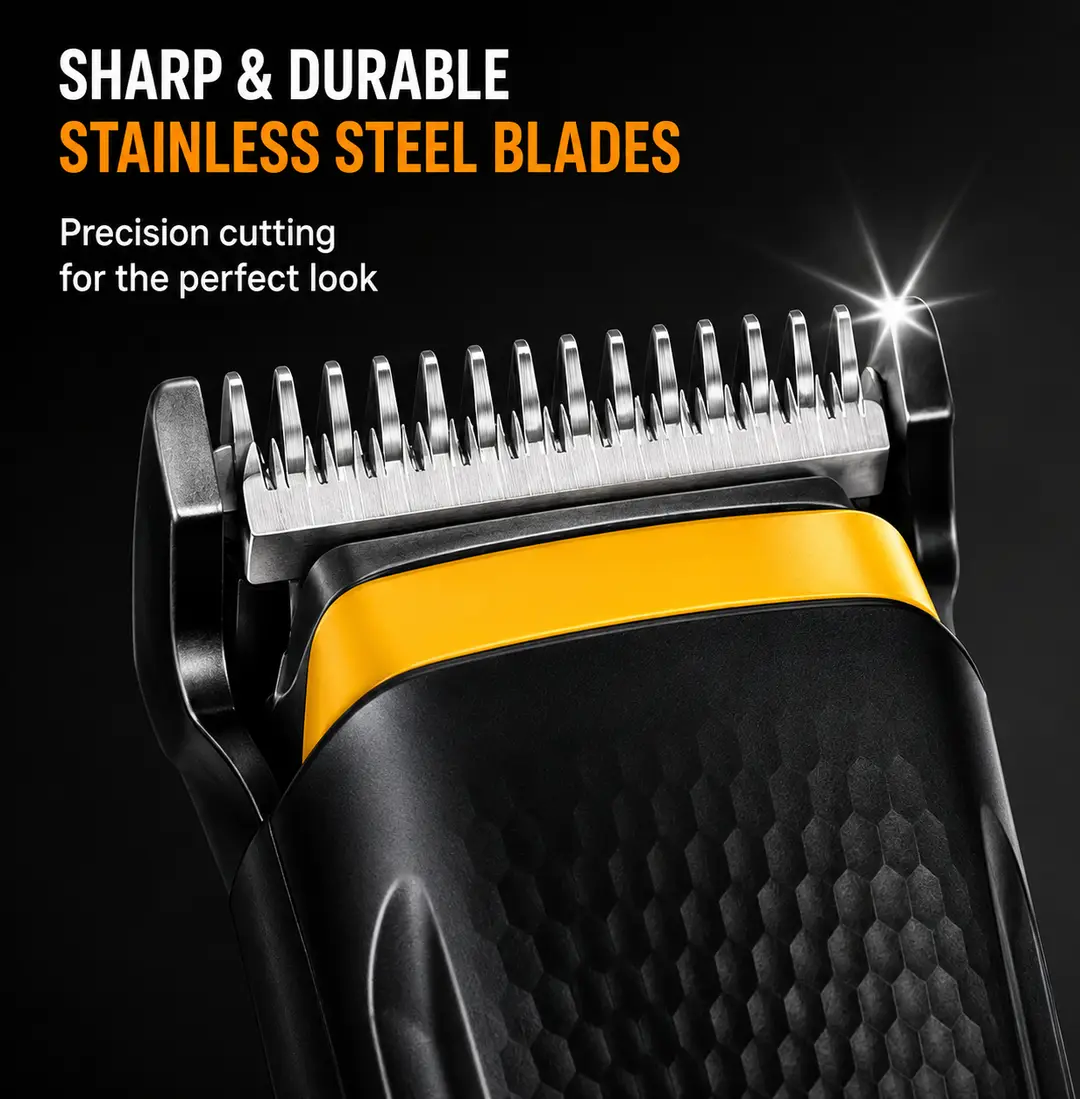 JAWA JW-822 Professional Hair Trimmer with Floating Comb, Stainless Steel Blades, Powerful Motor & Rechargeable Battery