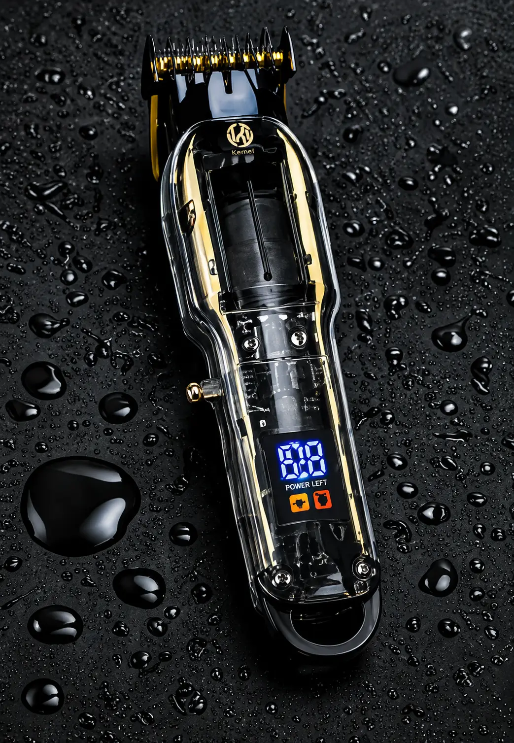 JAWA JW-814 Professional Clear Trimmer for Men – Rechargeable Hair, Beard & Mustache Trimmer with LED Digital Display, Stainless Steel Blade & USB Charging