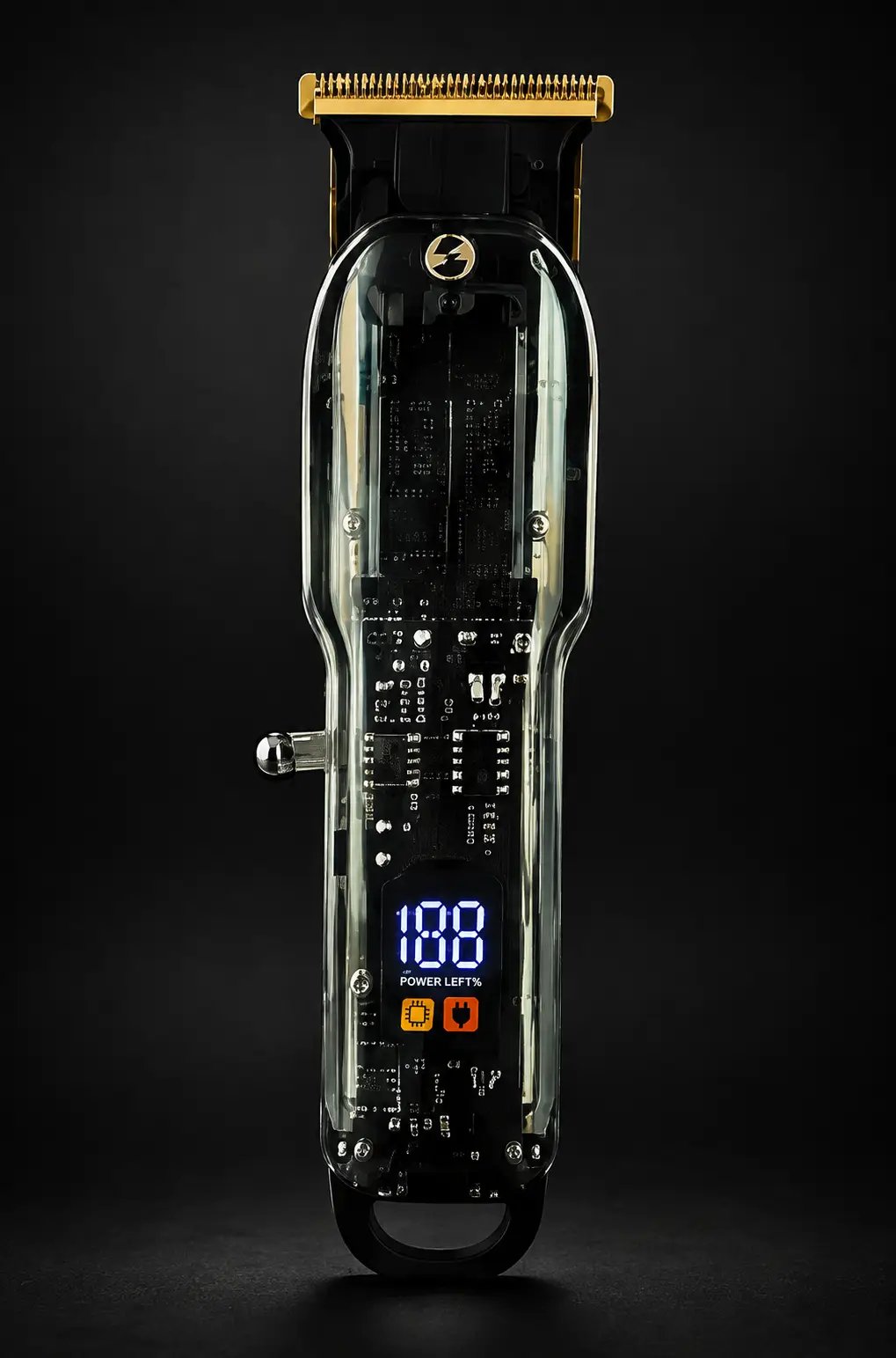 JAWA JW-814 Professional Clear Trimmer for Men – Rechargeable Hair, Beard & Mustache Trimmer with LED Digital Display, Stainless Steel Blade & USB Charging