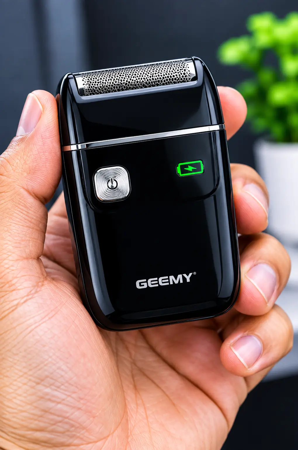 GEEMY GM-9018 Rechargeable Mini Shaver for Men – Super Close Shave, Portable Electric Razor, Compact Travel Shaver with LED Battery Display