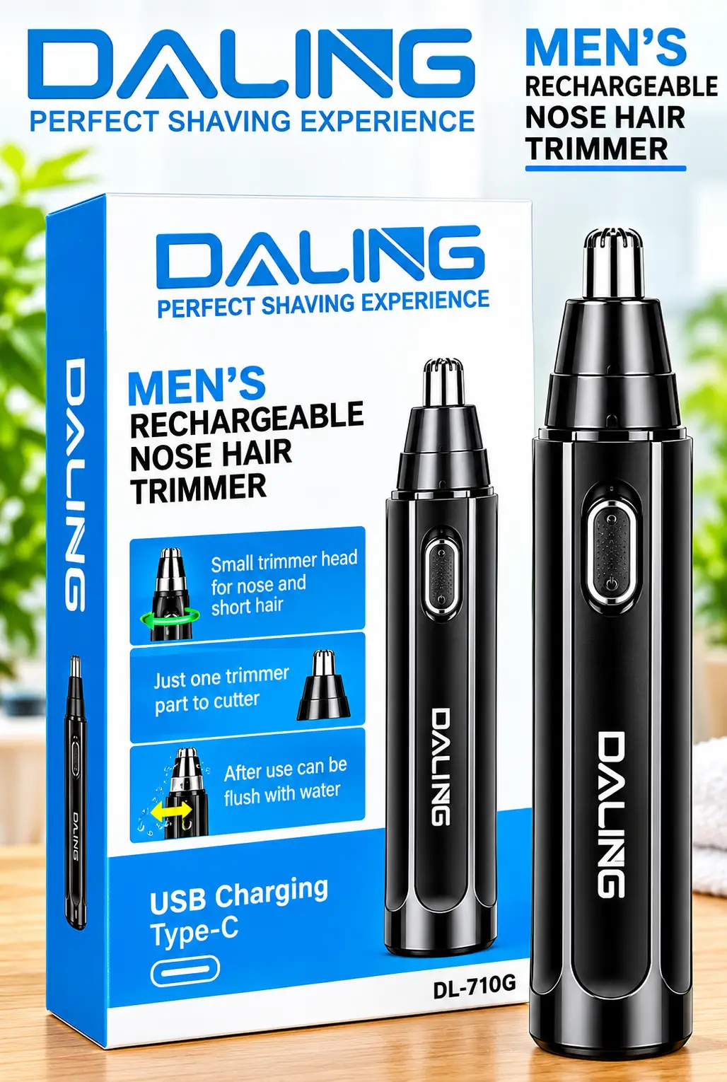 DALING DL-710G Men’s Rechargeable Nose  Hair Trimmer