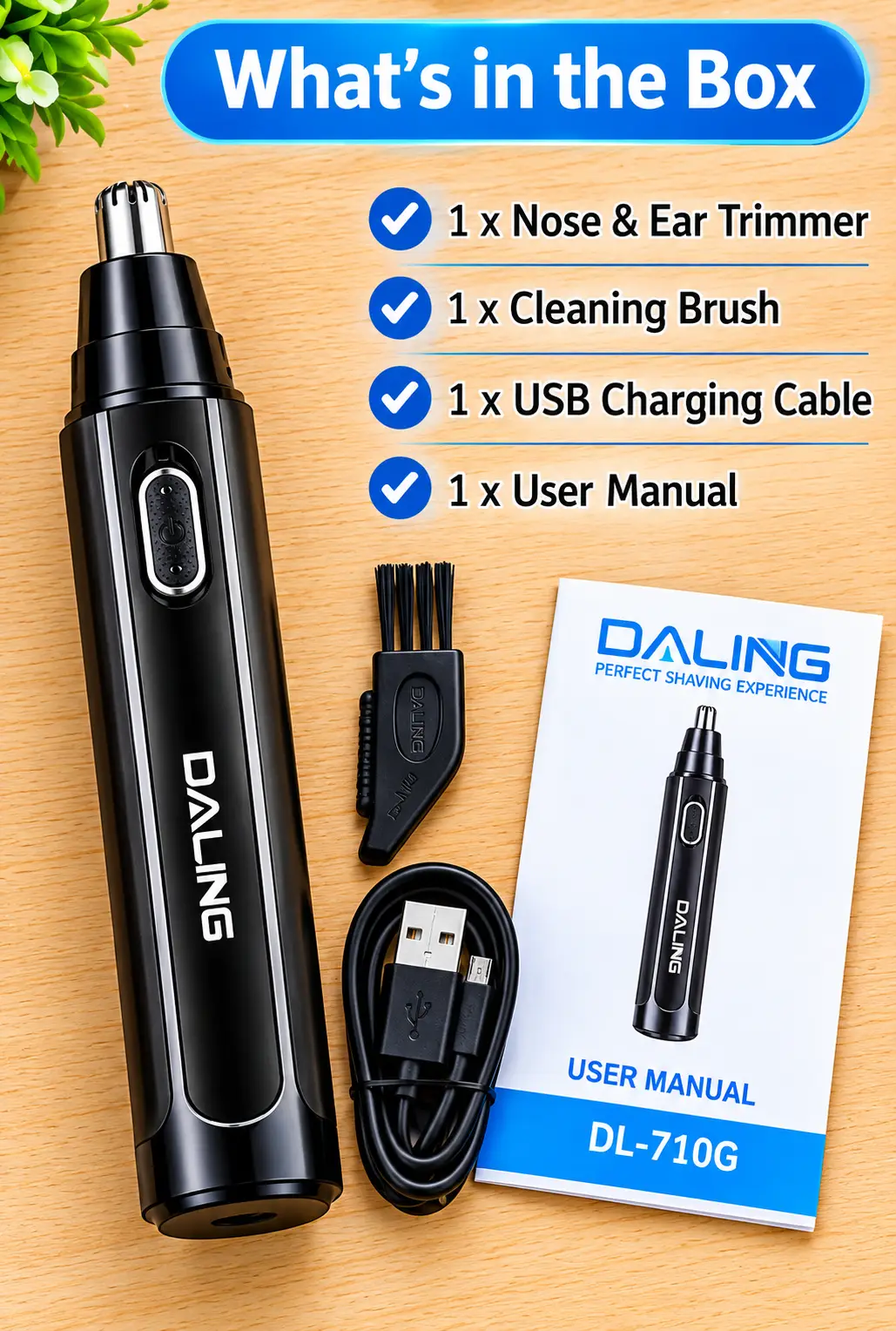 DALING DL-710G Men’s Rechargeable Nose  Hair Trimmer