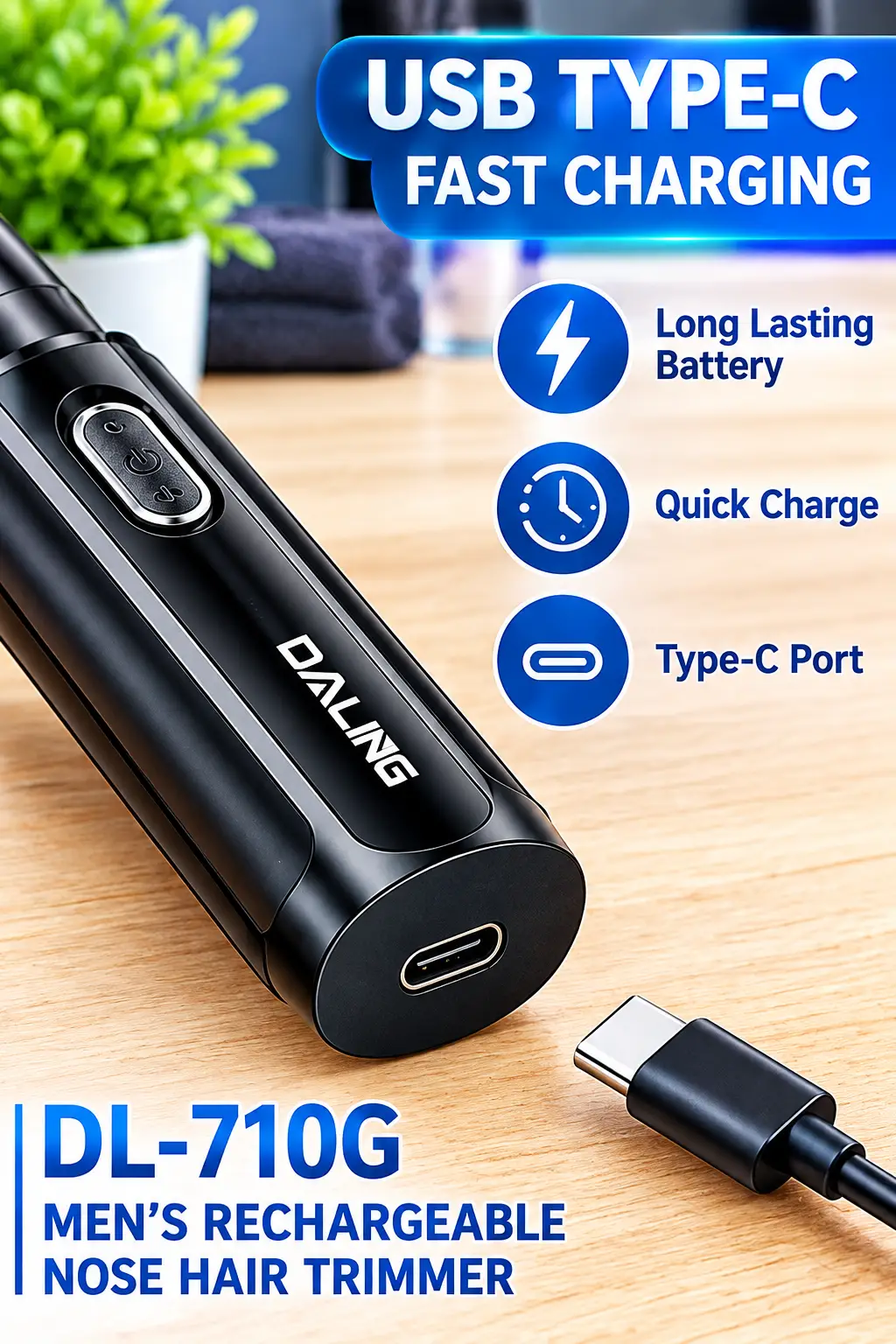 DALING DL-710G Men’s Rechargeable Nose  Hair Trimmer