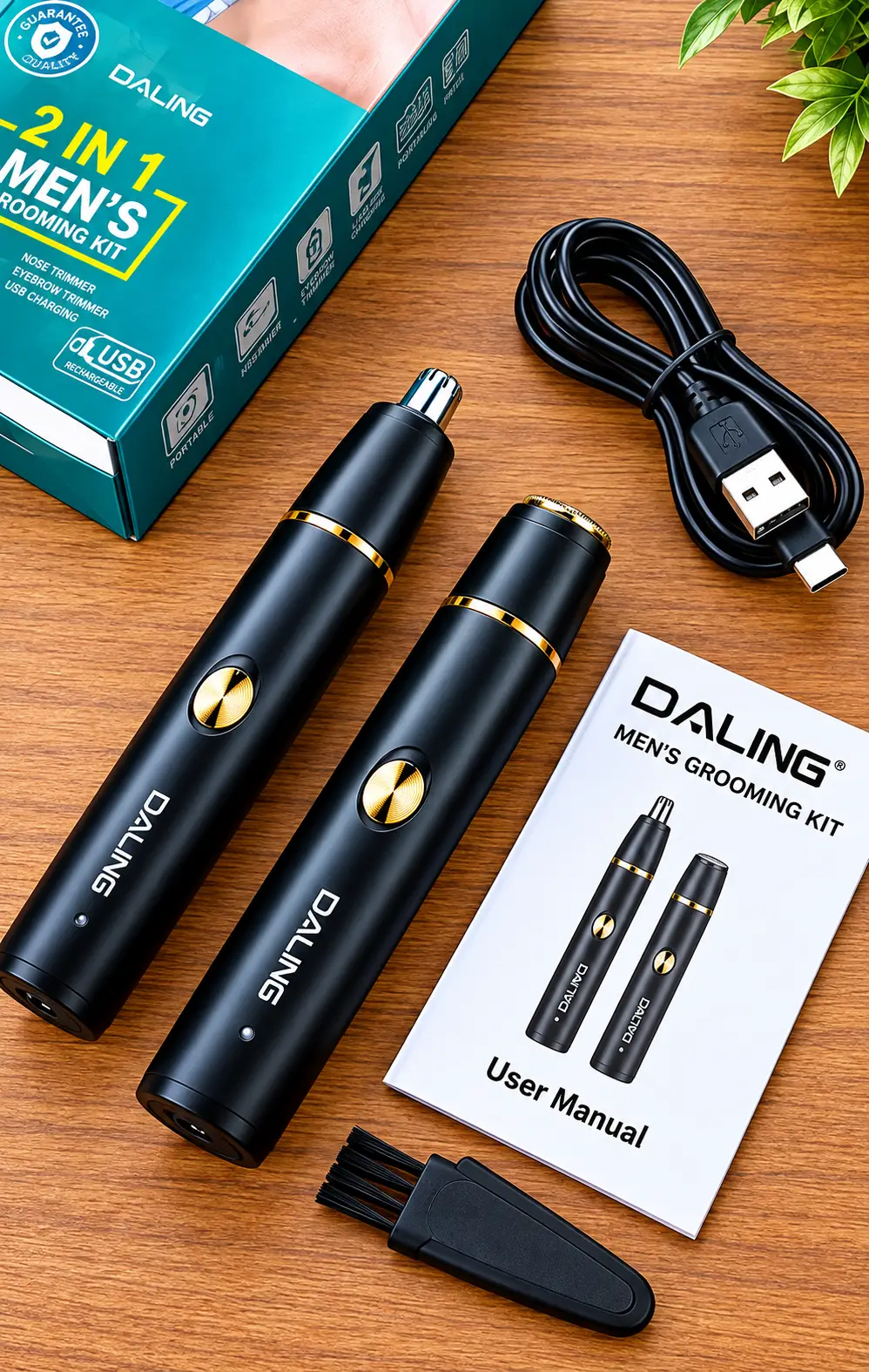 DALING DL-7108 2-in-1 Men's  – Nose & Ear Hair Trimmer,