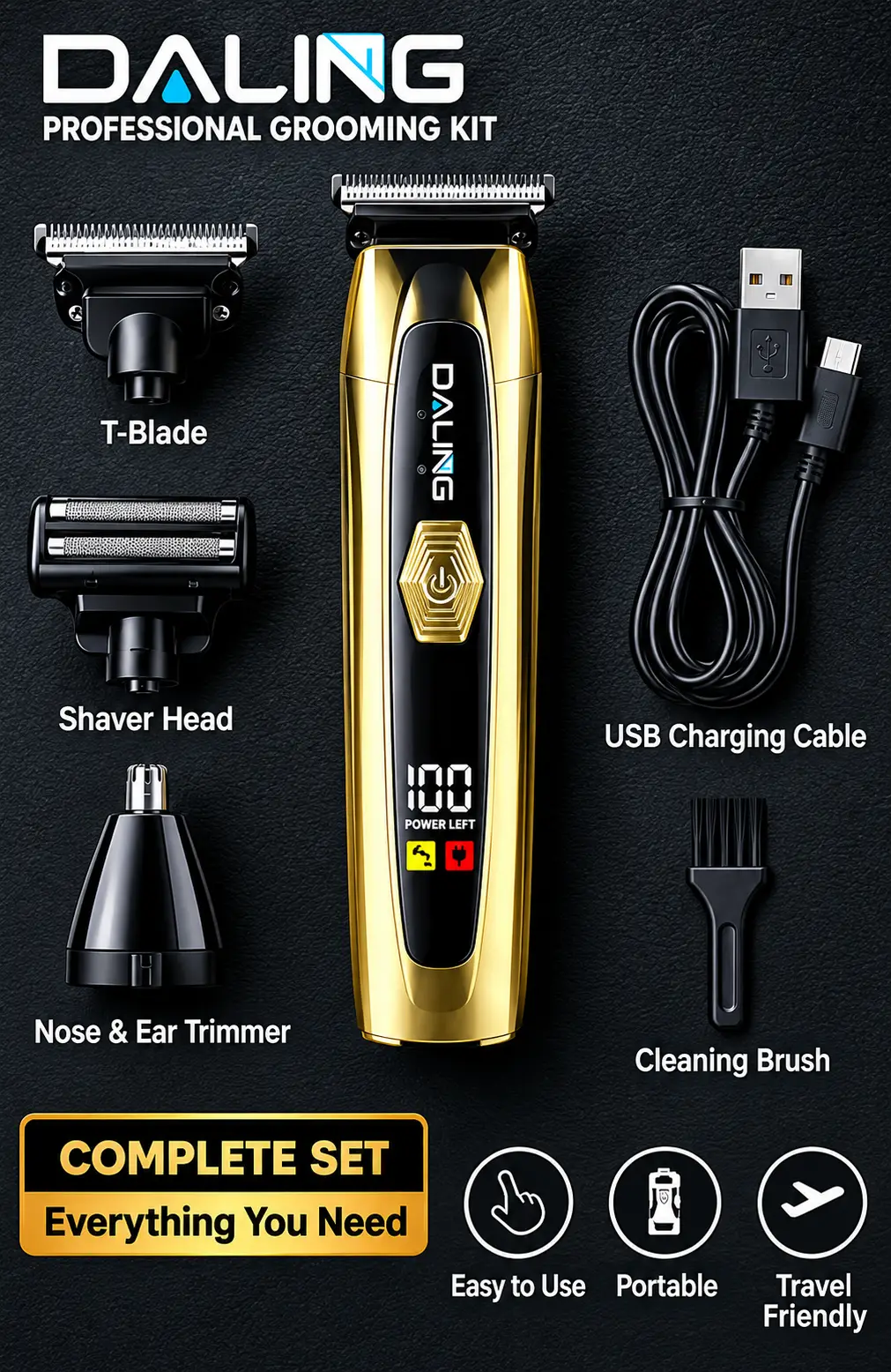 DALING DL-9505 Professional Men’s 3-in-1 Grooming Kit