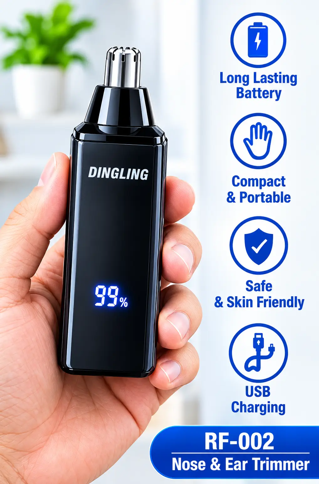 DINGLING RF-002 Nose & Ear Trimmer for Men