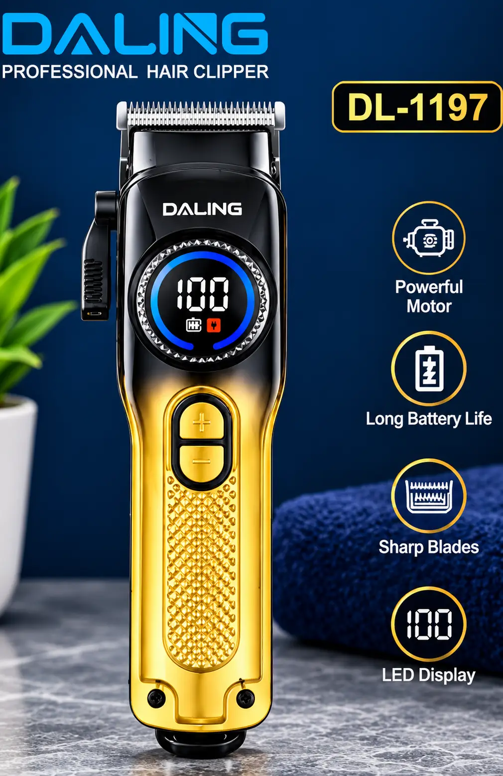 DALING DL-1197 Professional Hair Clipper for Men